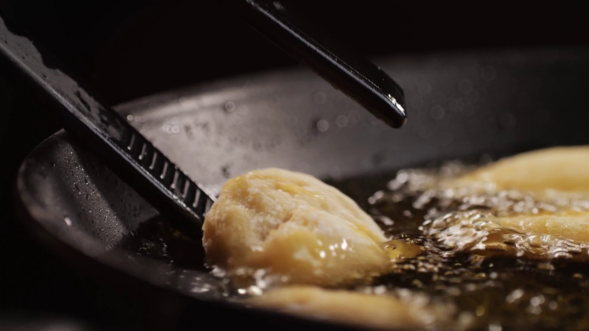 American Chiken Nuggets Broiling On Black Stock Footage SBV-348722723 ...