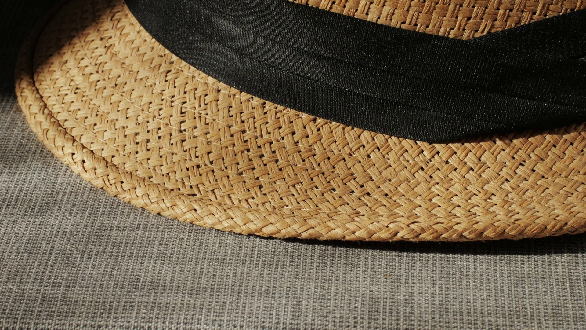 Texture Of Woven Straw Hat Close-up Stock Footage SBV-348817812 ...