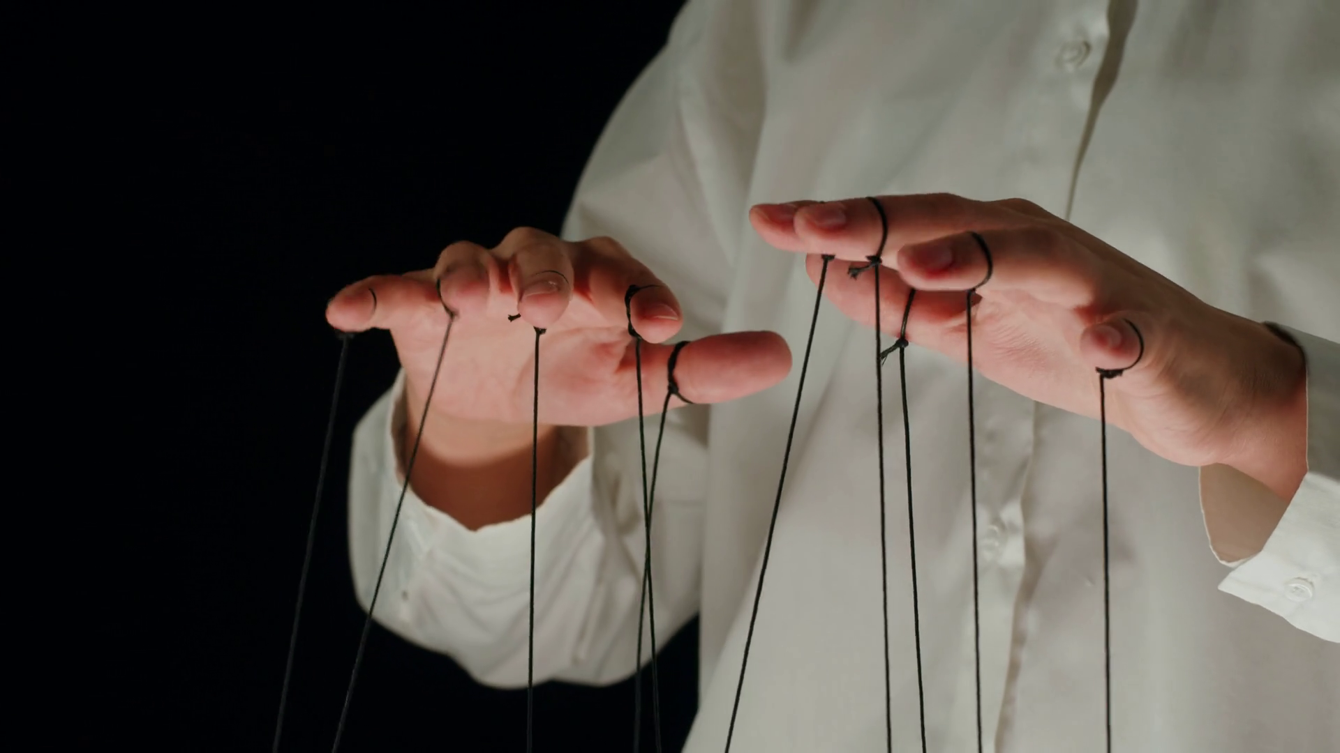 The Puppeteer Controls Puppets In Theater Stock Footage SBV-348826142 ...