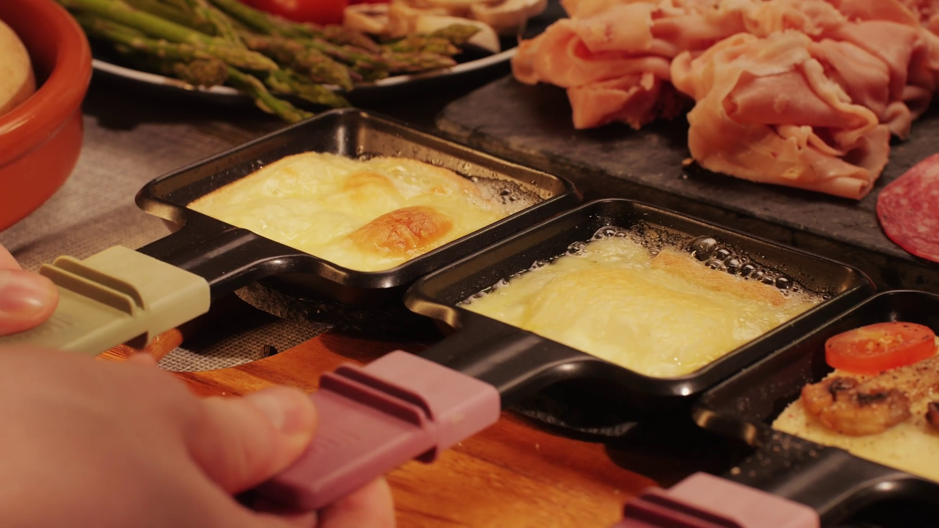 Traditional Swiss Melted Raclette Cheese Hot Stock Footage SBV ...