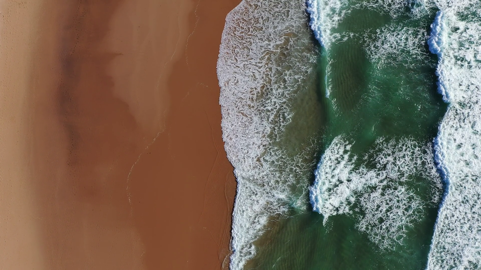 Tropical Beach Aerial View Top View Of Waves Stock Footage SBV ...