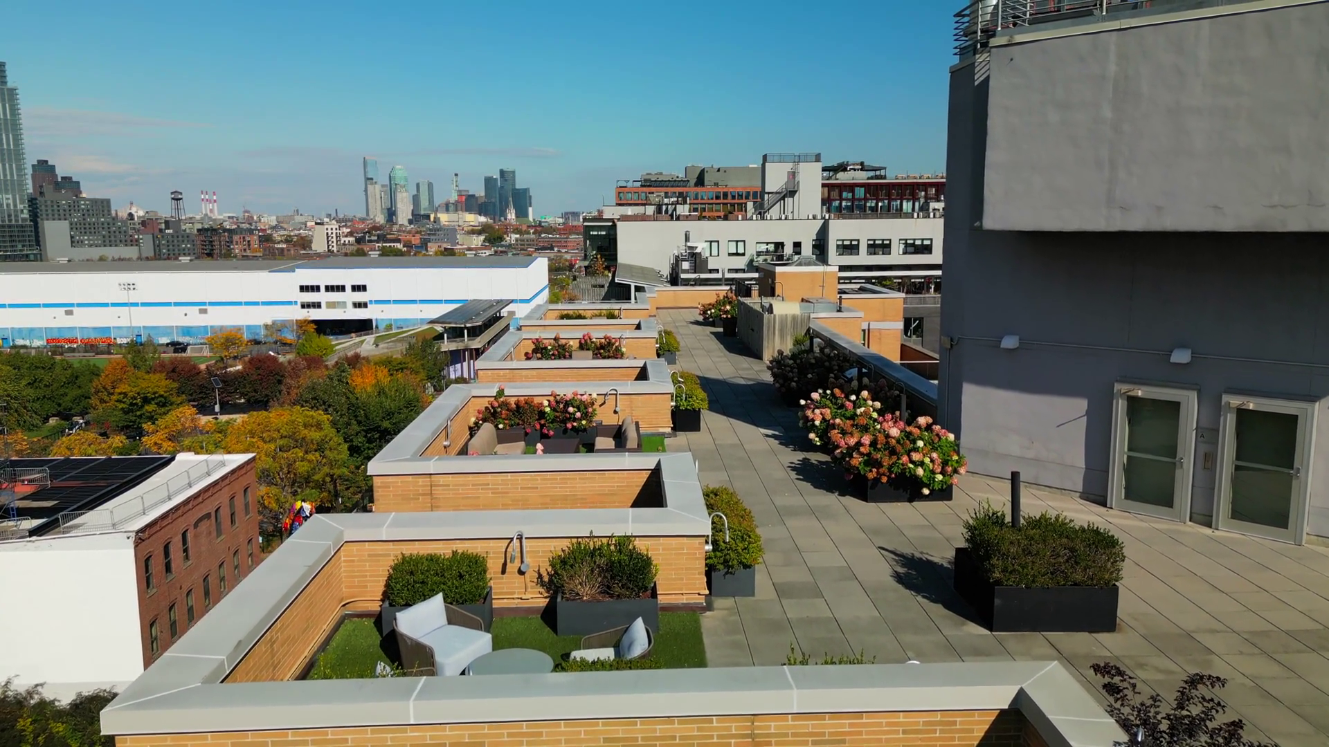 Sunny Rooftop View Of Luxury Apartment In Stock Footage SBV-348940819 ...