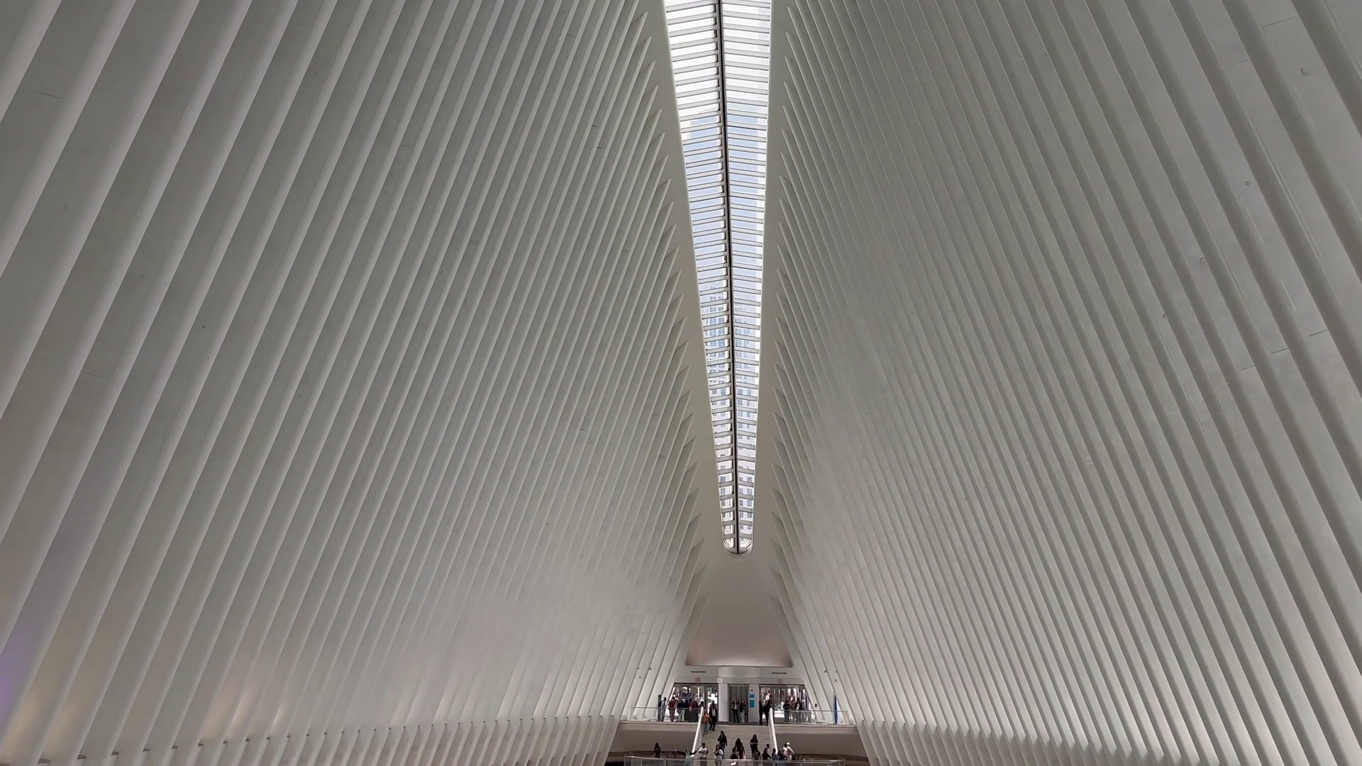 Tilt Down View Of Inside Of Oculus Stock Footage SBV-350735559 ...