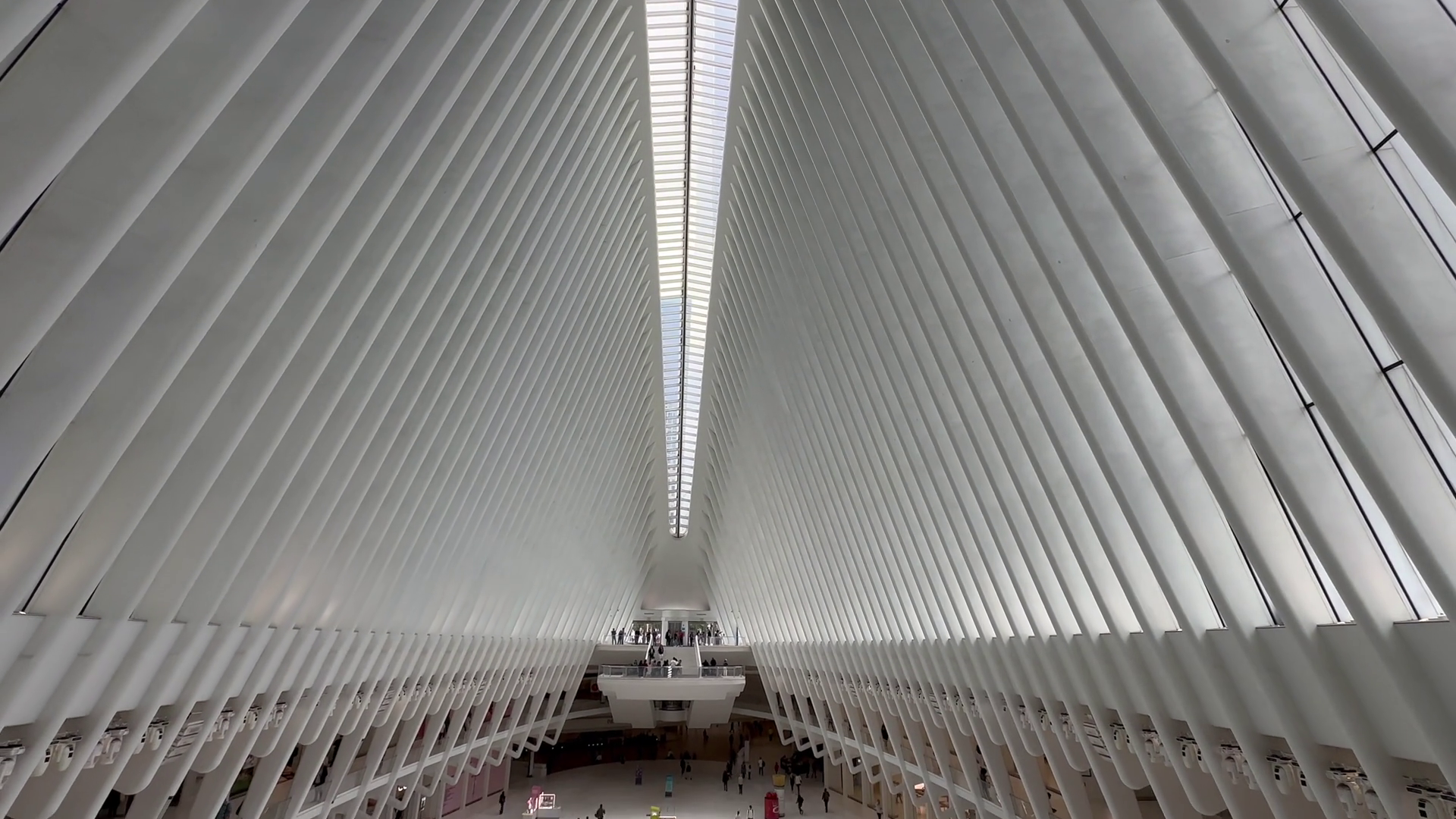 Tilt Down View Of Inside Of Oculus Stock Footage SBV-350735561 ...