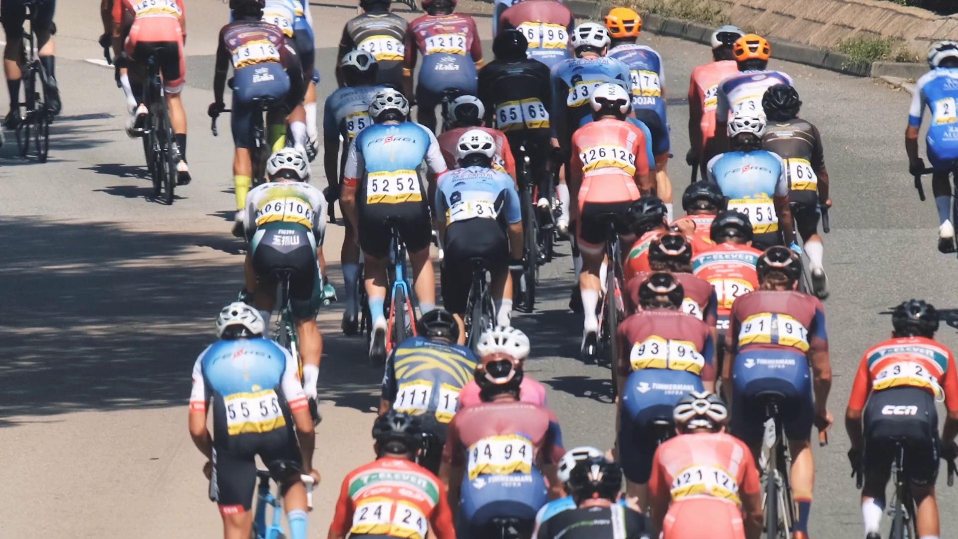 Group Of Bike Riders Racing In Hong Kong Stock Footage SBV-352955555 ...