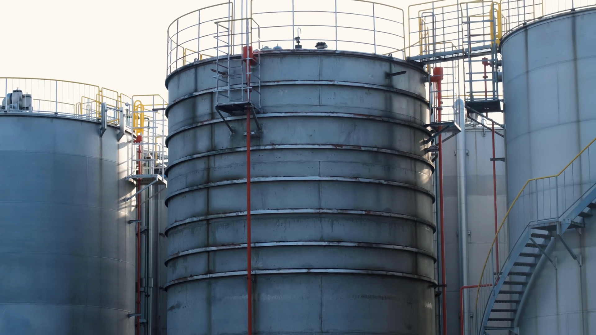 Refinery Factory Oil Storage Tank Pipeline Stock Footage SBV-352760144 ...