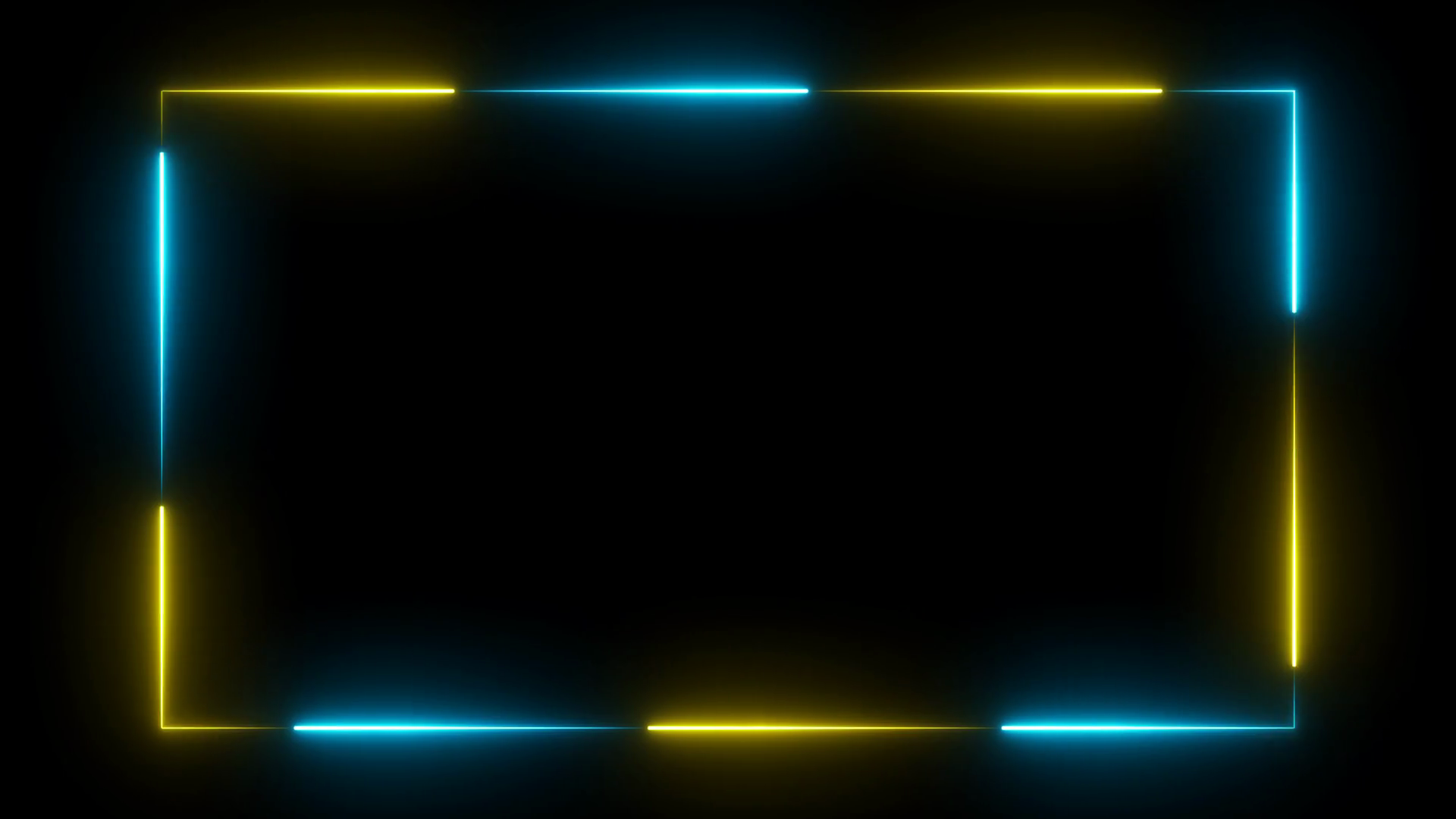 Looping Neon Border Animation In Blue Yellow Stock Motion Graphics SBV ...