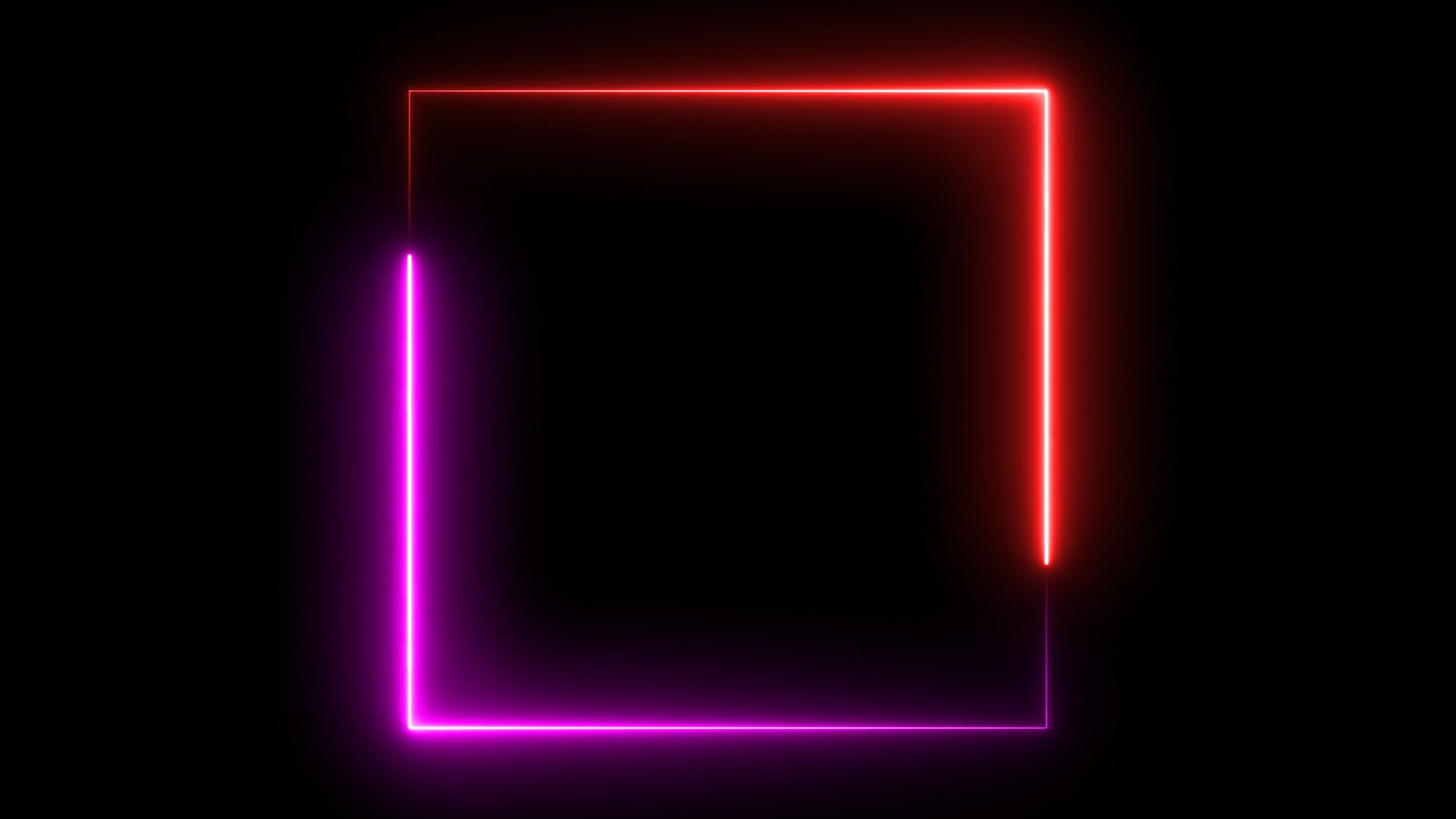 Pink Red Neon Square Frame Overlay With Stock Motion Graphics SBV ...