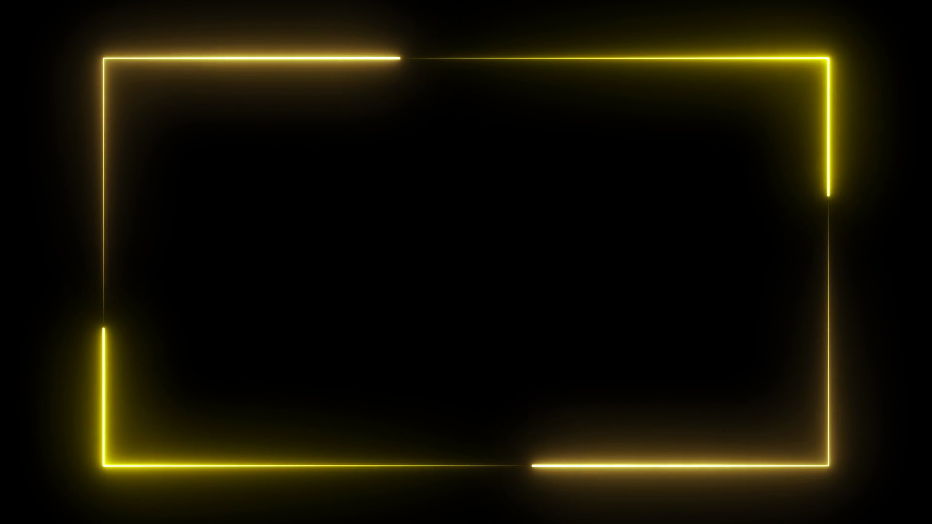 Yellow Gold Neon Webcam Overlay Frame With Stock Motion Graphics SBV ...