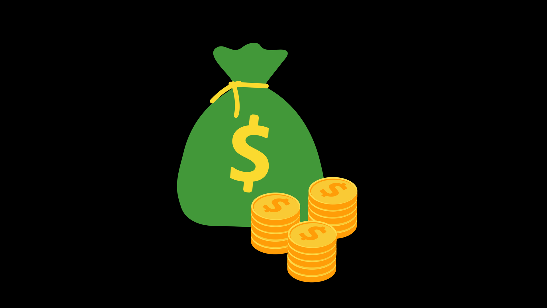 Savings Money Bag Gold Coin Stack Animation Stock Footage SBV-354000611 ...