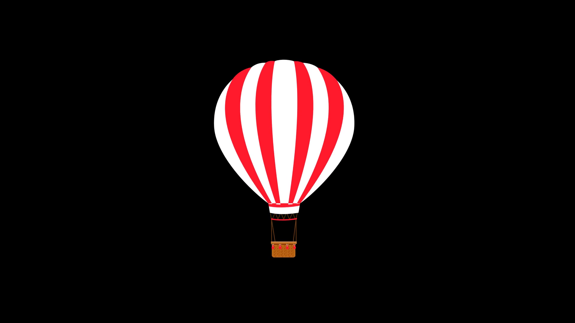 Hot Air Balloon Flying Icon Animation Alpha Stock Footage SBV-352914517 ...