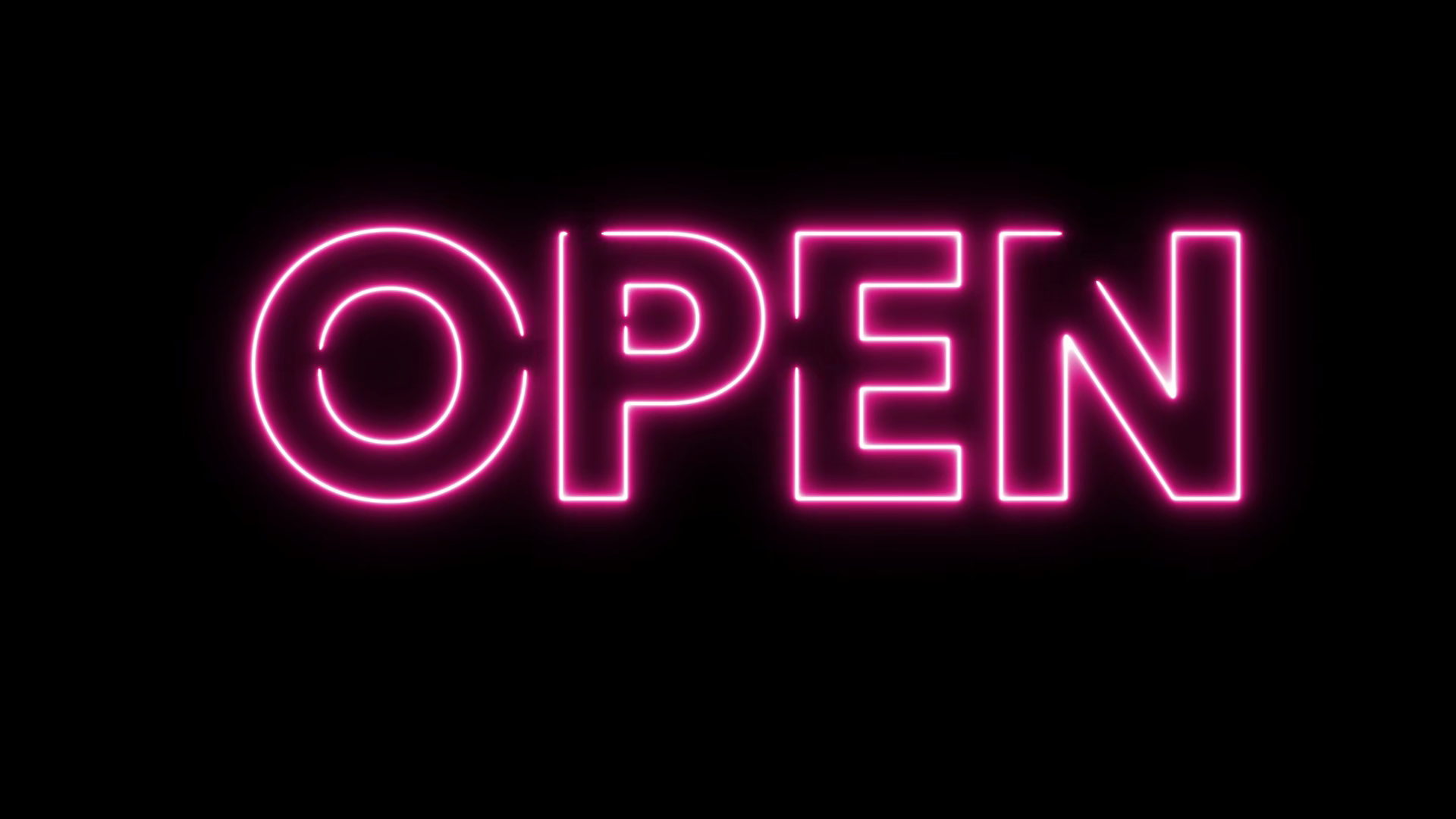 Bright Neon Open Sign Animation Shop Store Stock Footage SBV-354706731 ...