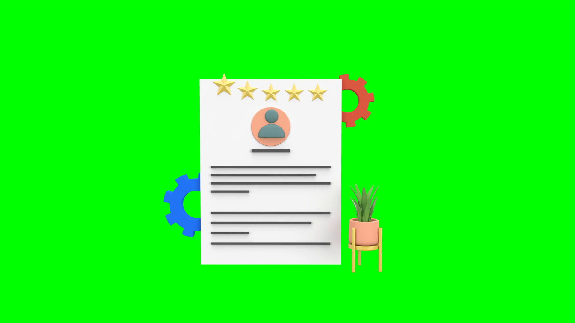 3d Animation Of Resume With Five Stars Stock Footage SBV-352829749 ...