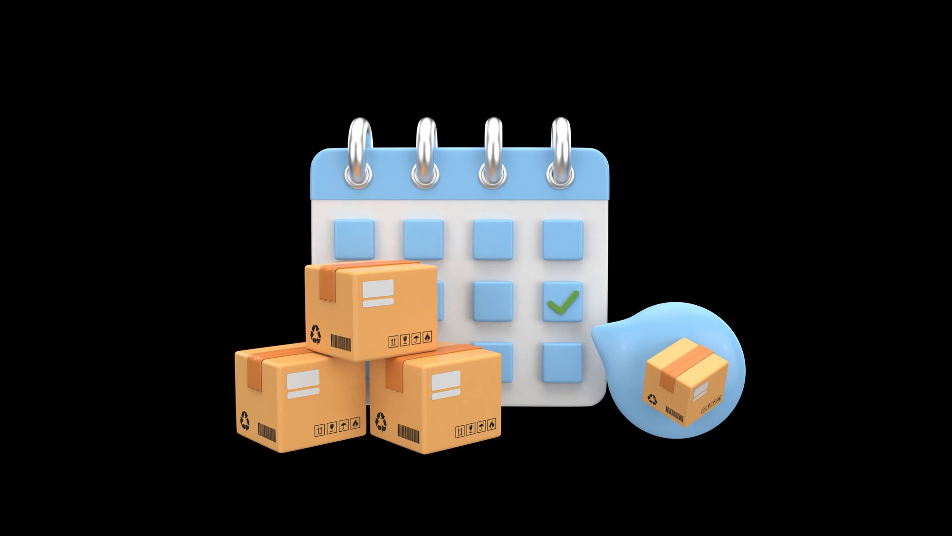 Logistics Calendar With Packages Pin Stock Footage SBV-352835712 ...