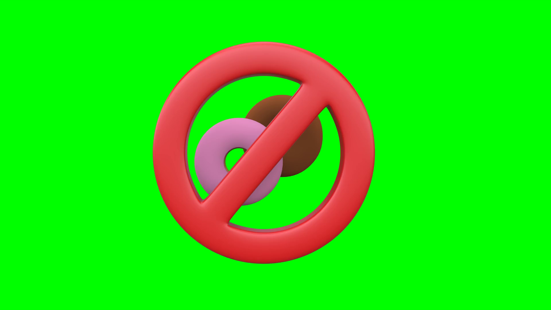 Donut Prohibition Icon Animation With Red Stock Footage SBV-352896880 ...
