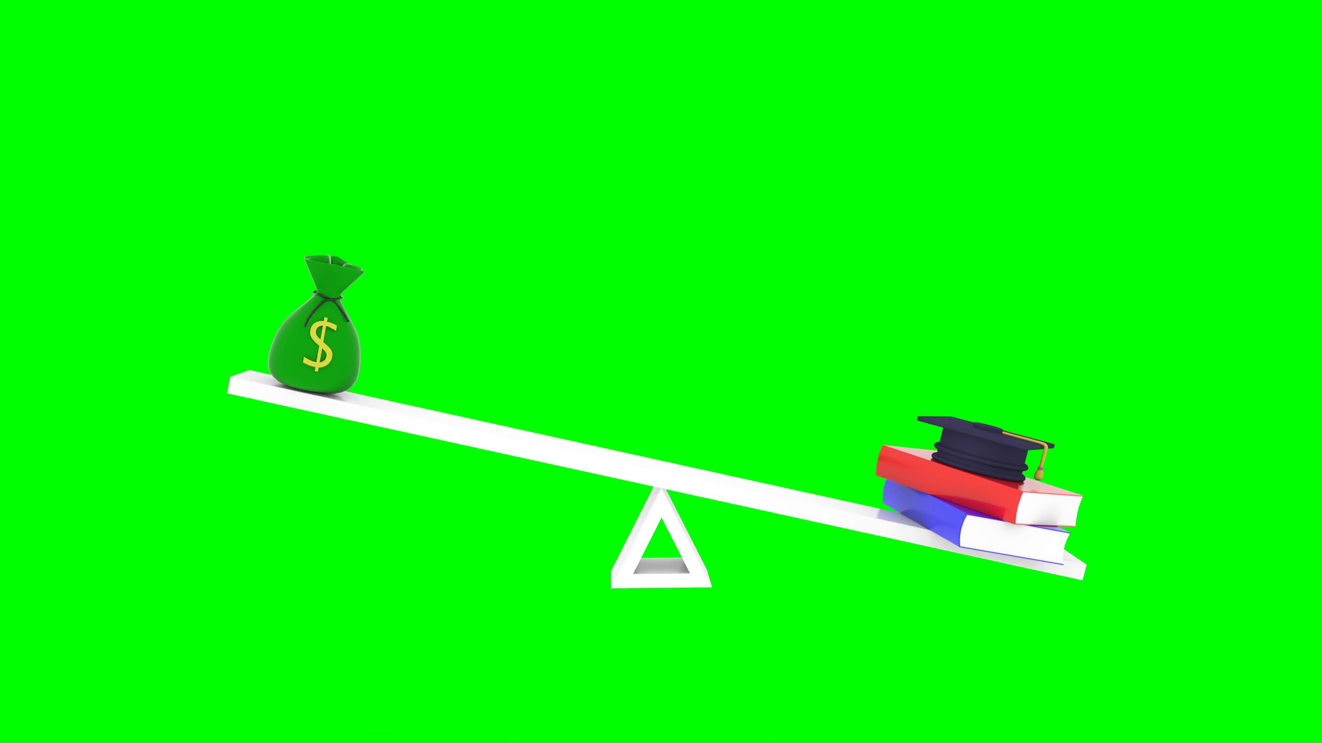 3d Animated Balance Scale With Books Money Stock Footage SBV-352832627 ...