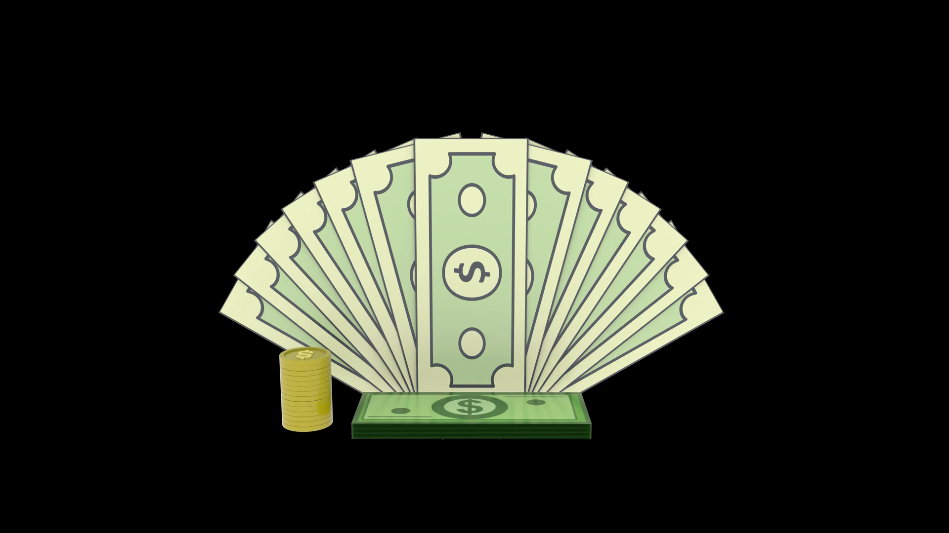 Looped 3d Animation Of Flying Money Bills Stock Footage SBV-352832645 ...