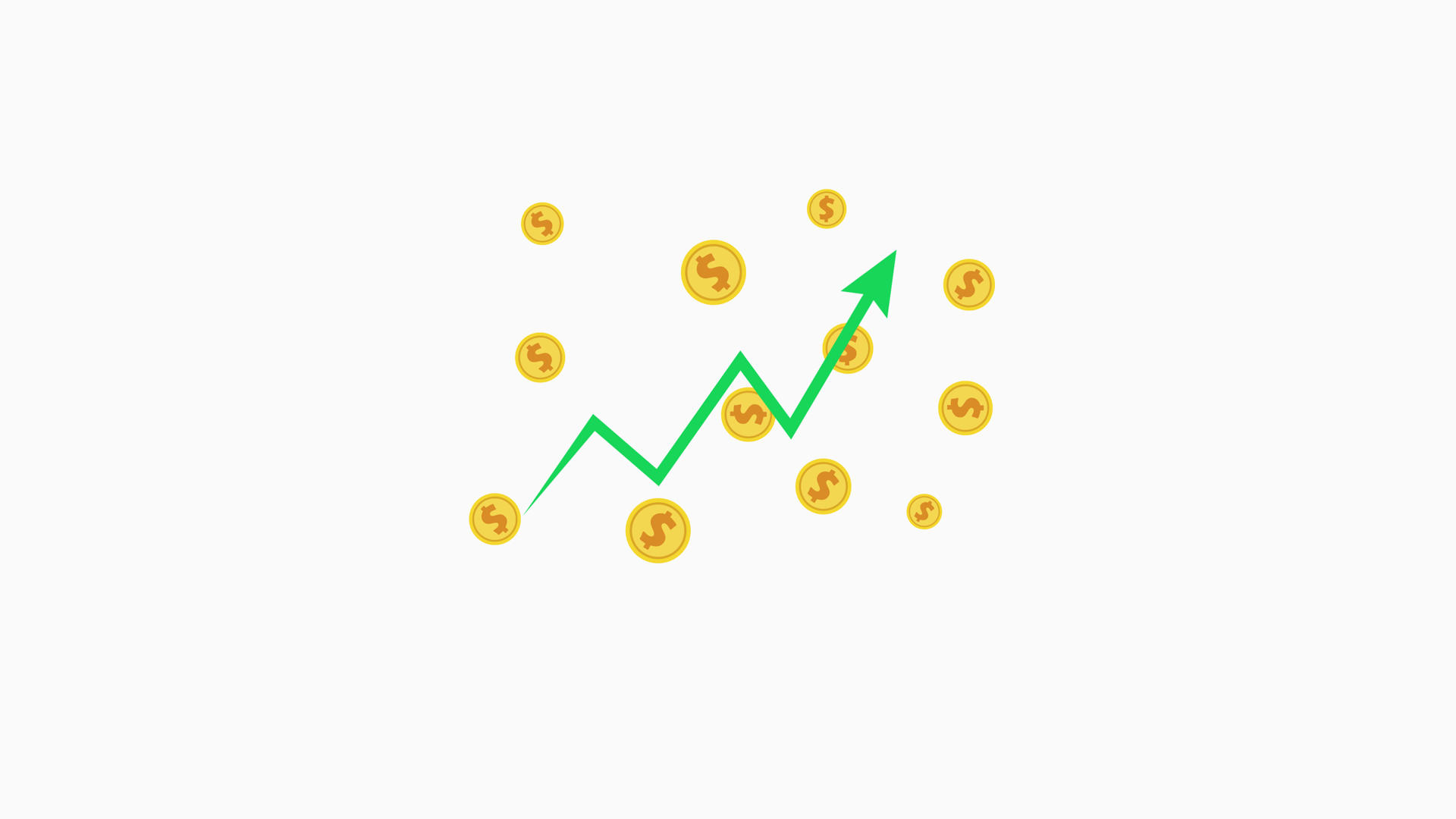 Rising Profit Line Animation With Gold Coins Stock Footage SBV ...