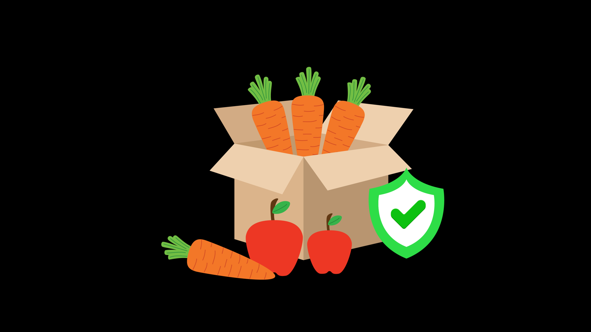 Food Safety Animation With Box Of Fresh Stock Footage SBV-353786371 ...
