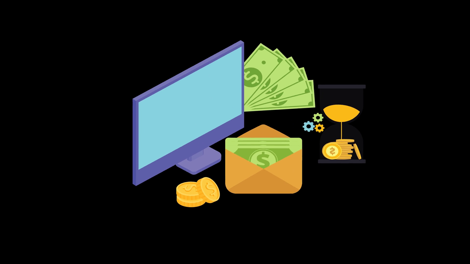 Modern Online Payment System Icon With Money Stock Footage SBV ...