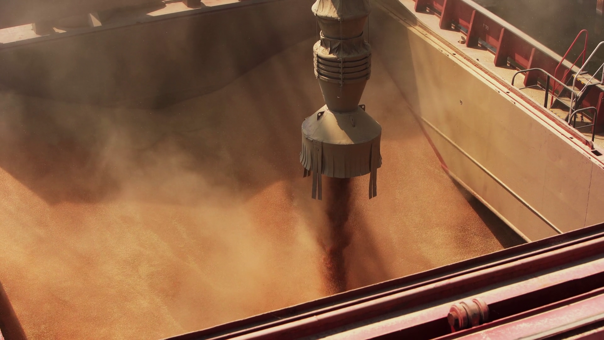 Grain Loading To Bulker Ship Cargo Container Stock Footage SBV ...