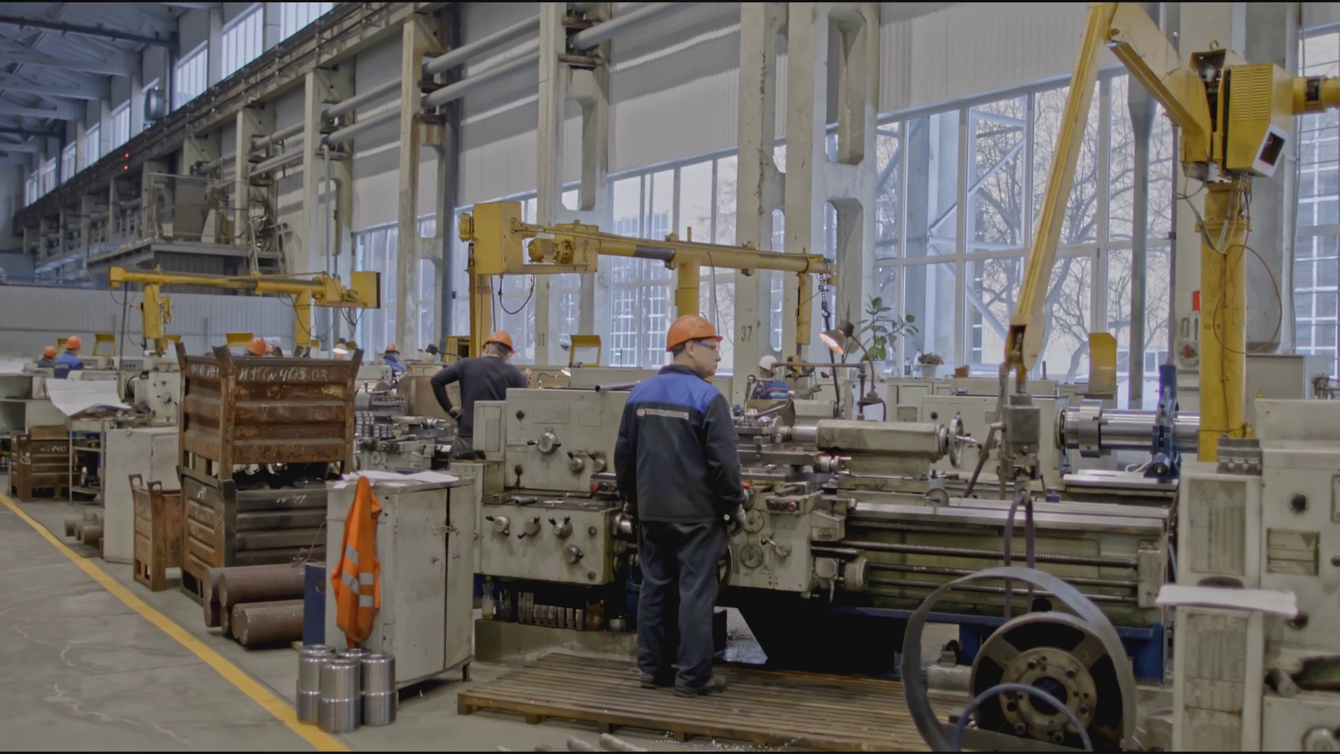 Factory Workers With Machine Tools Stock Stock Footage SBV-349191274 ...