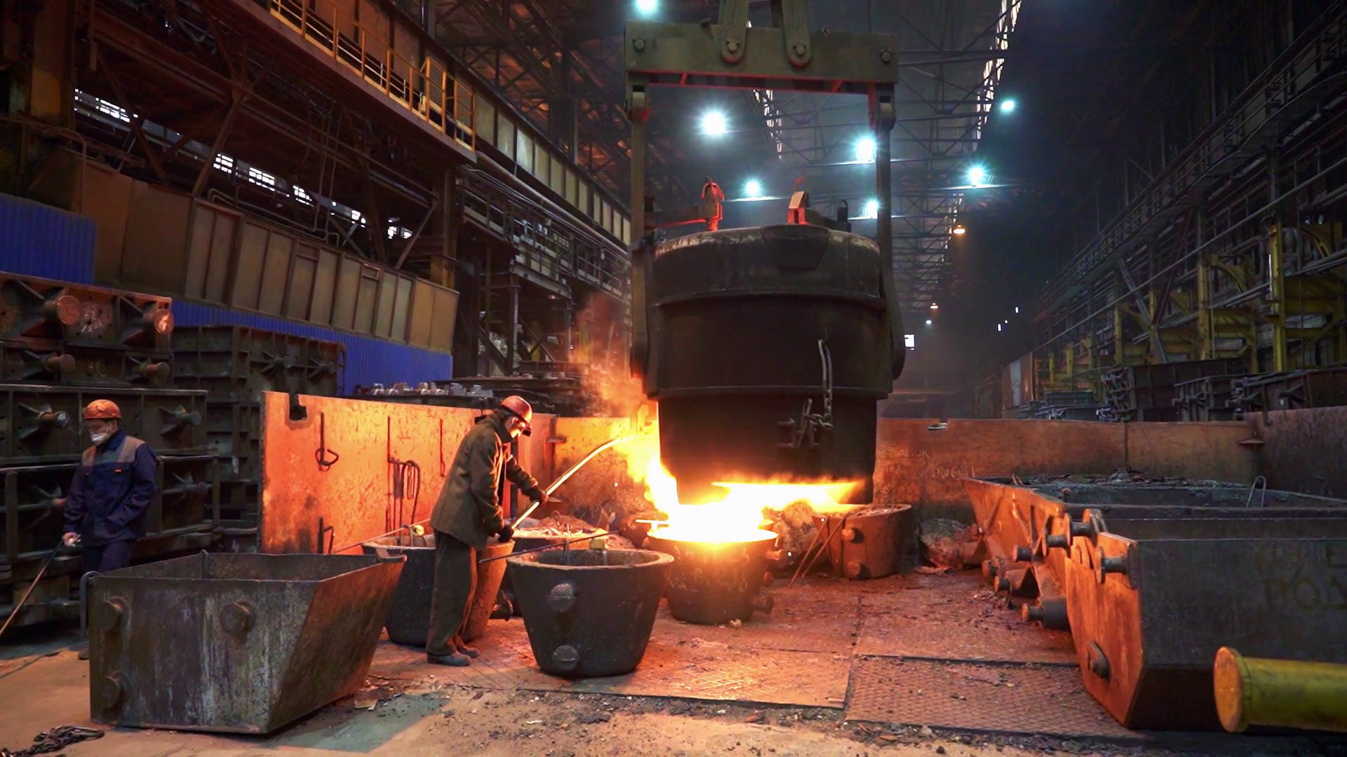 The Process Of Molten Metal Casting Takes Stock Footage SBV-349243527 ...