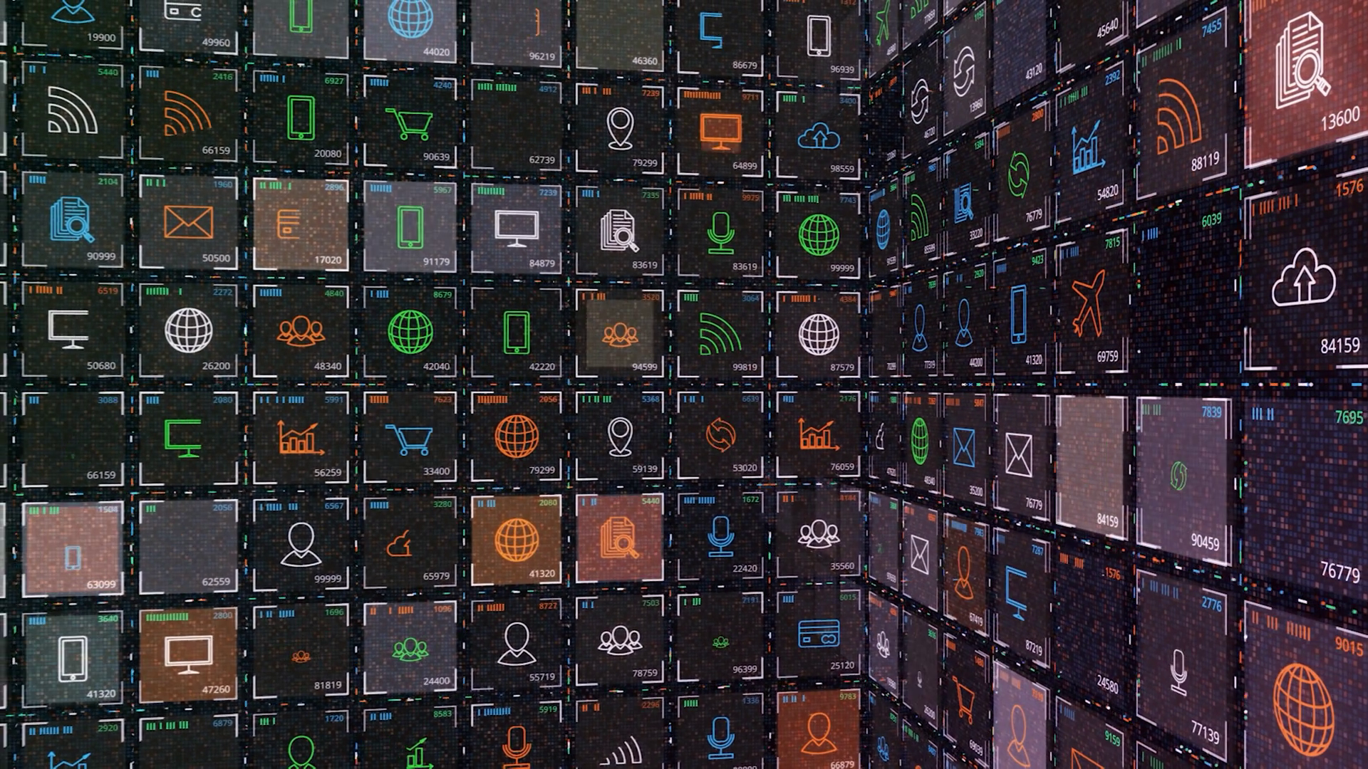 Abstract Digital Icons Of Nowadays Internet Stock Motion Graphics SBV ...