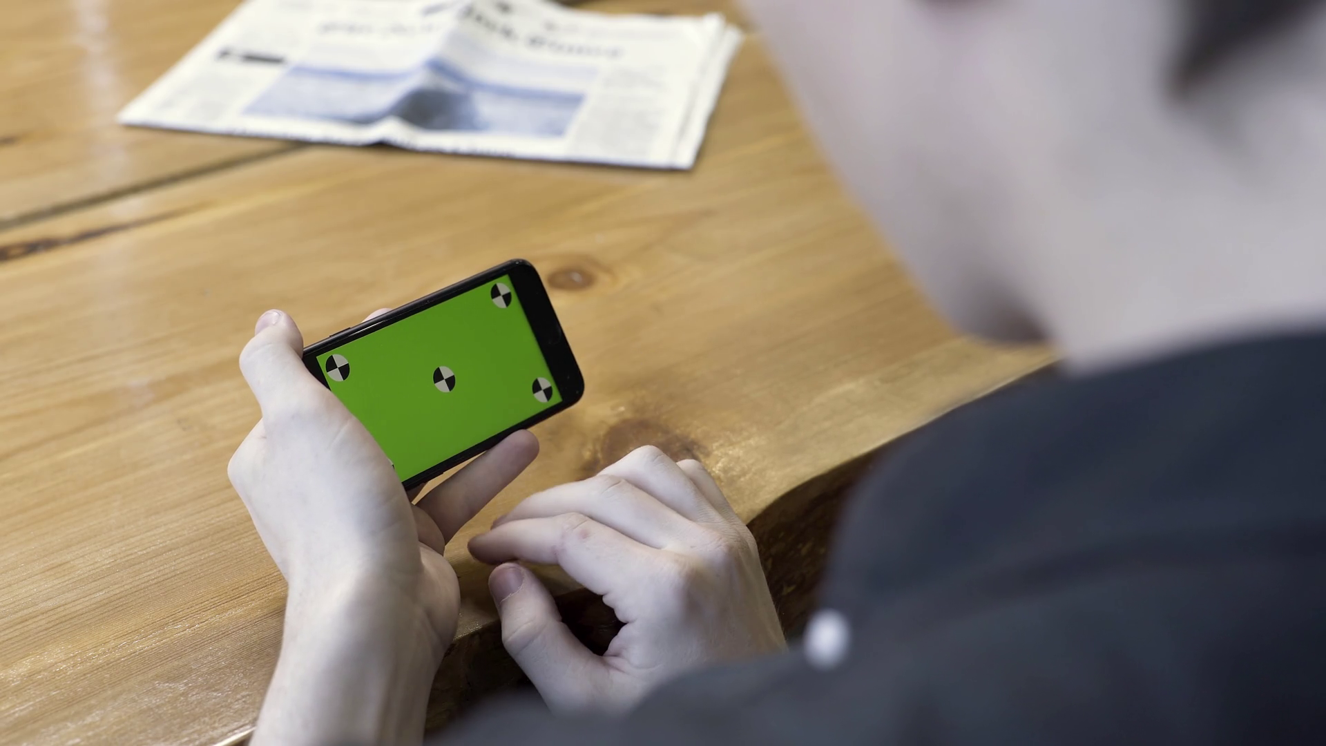 Smartphone Horizontal Orientation With Green Stock Footage SBV ...