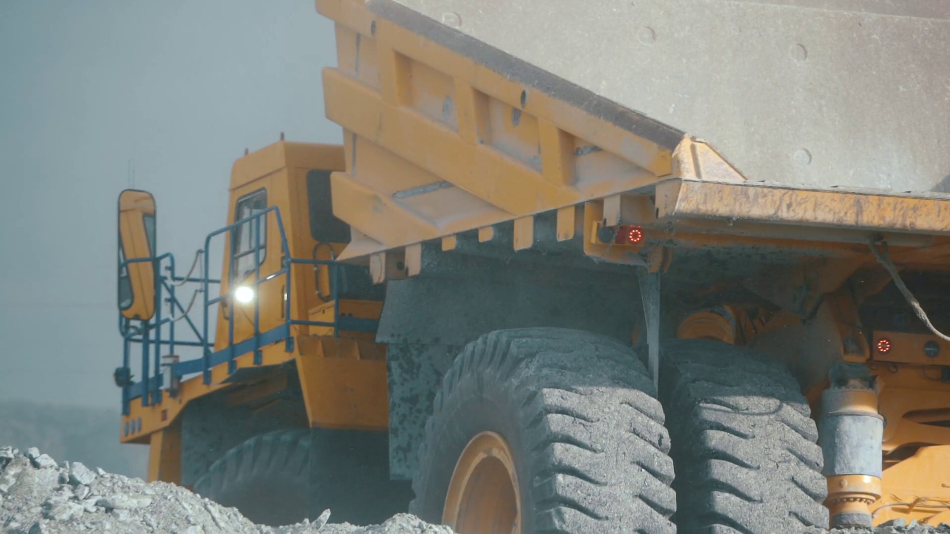 Close-up Of Limestone Ore Unloading From Stock Footage SBV-348577107 ...