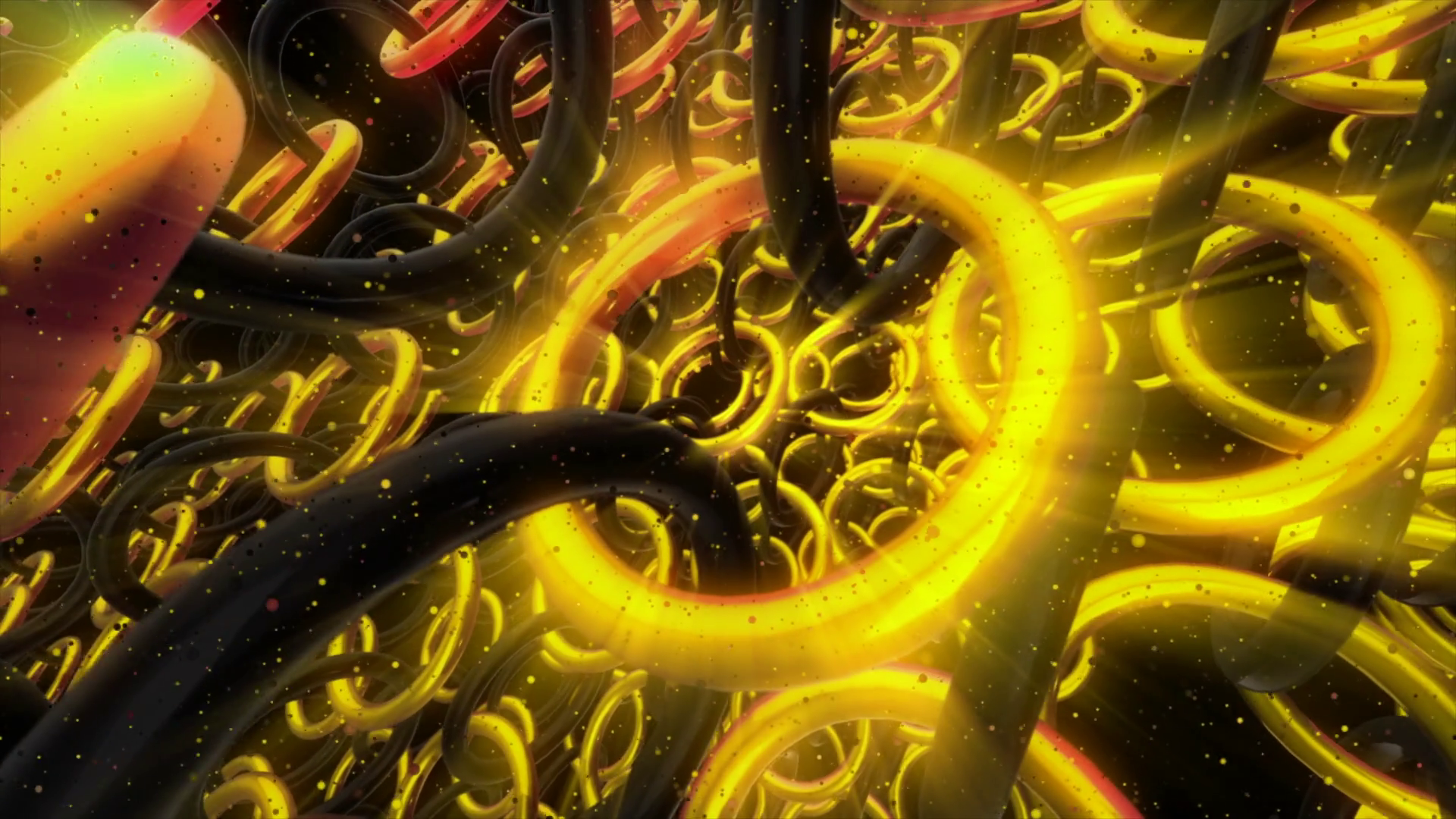 Animation With Rotating Gold Rings In Chains Stock Motion Graphics SBV ...