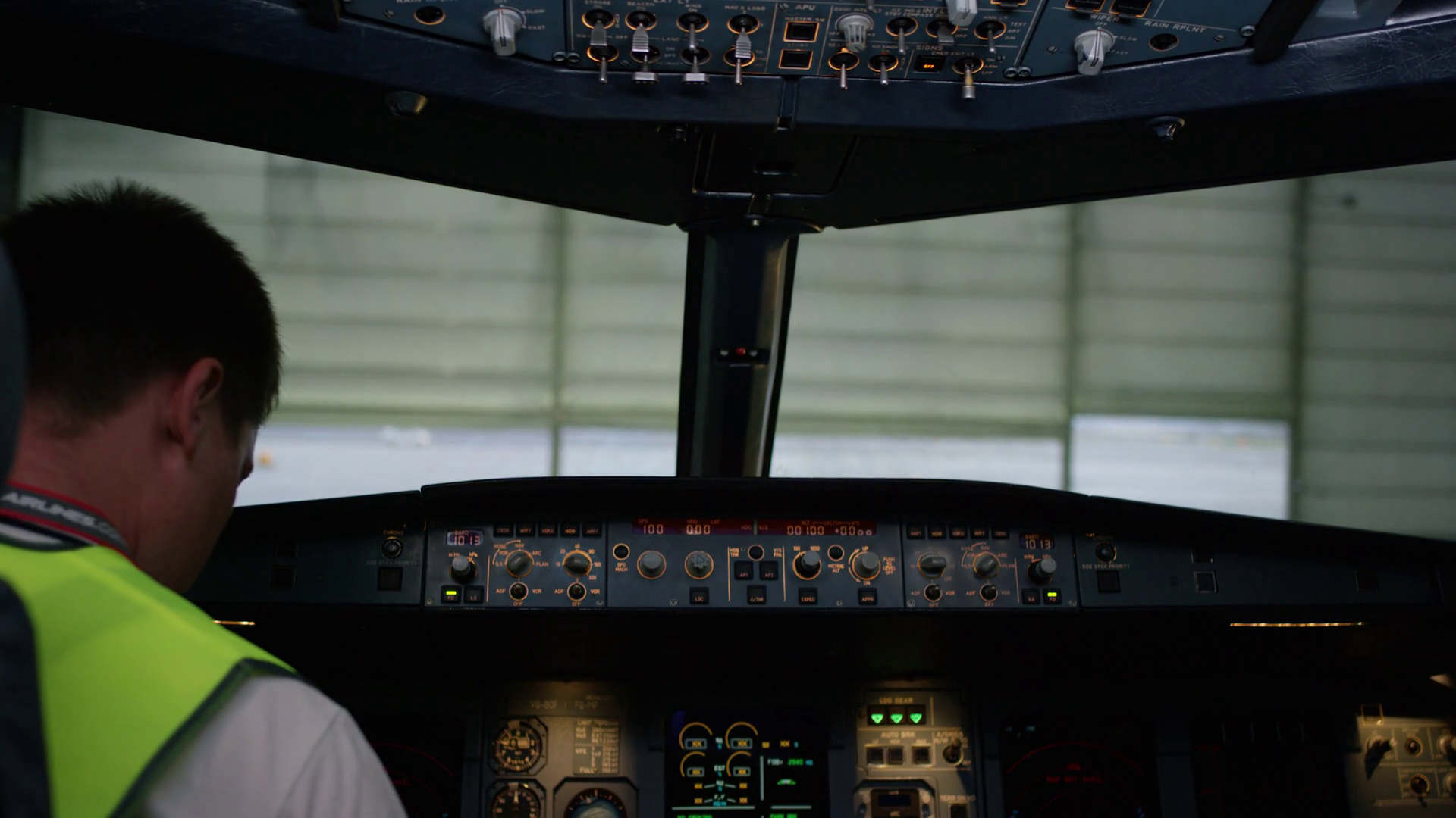 A Pilot Checking Instruments In Plane Stock Footage SBV-348589277 ...