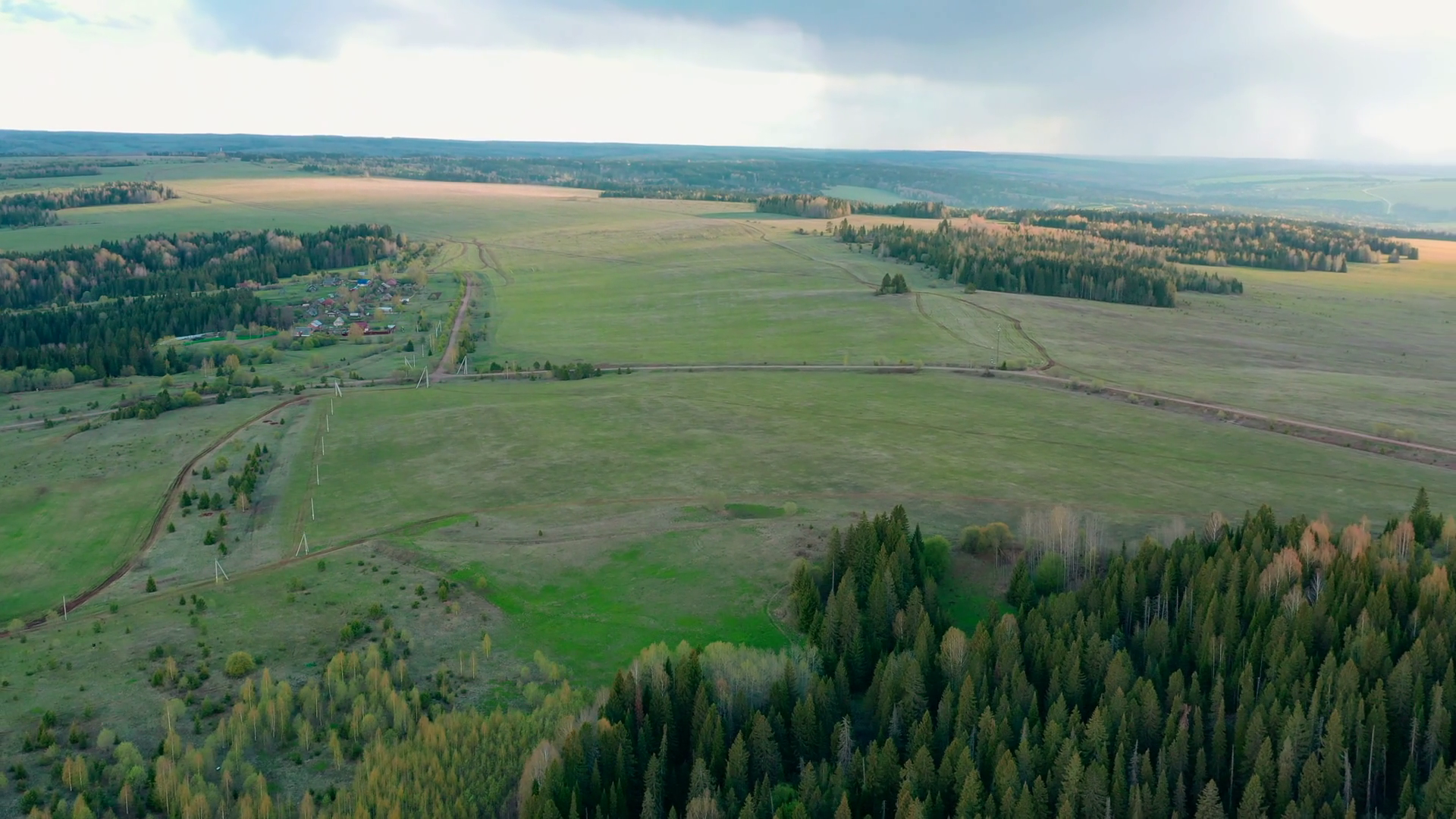 Calm Picturesque Landscape Clip Fields With Stock Footage SBV-348660171 ...