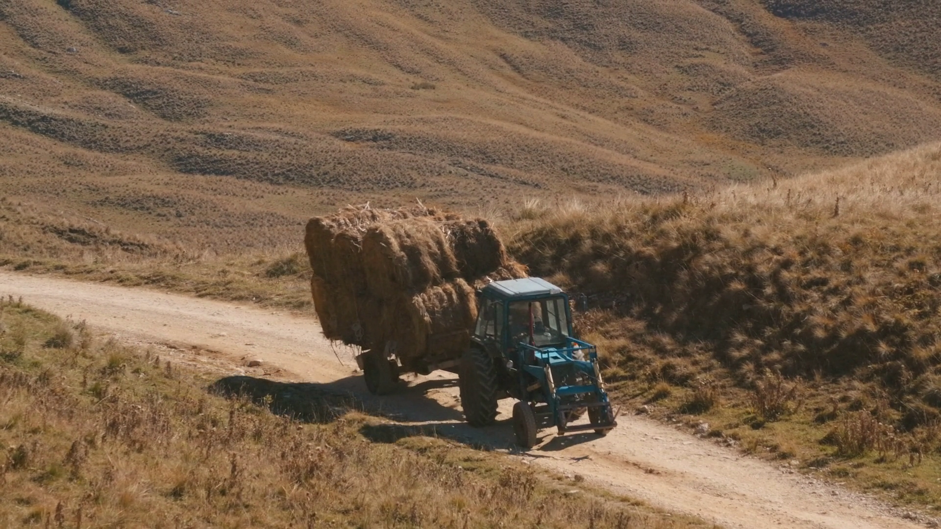 Vehicle Loaded Haystacks At Rural Area Stock Footage SBV-348659745 ...