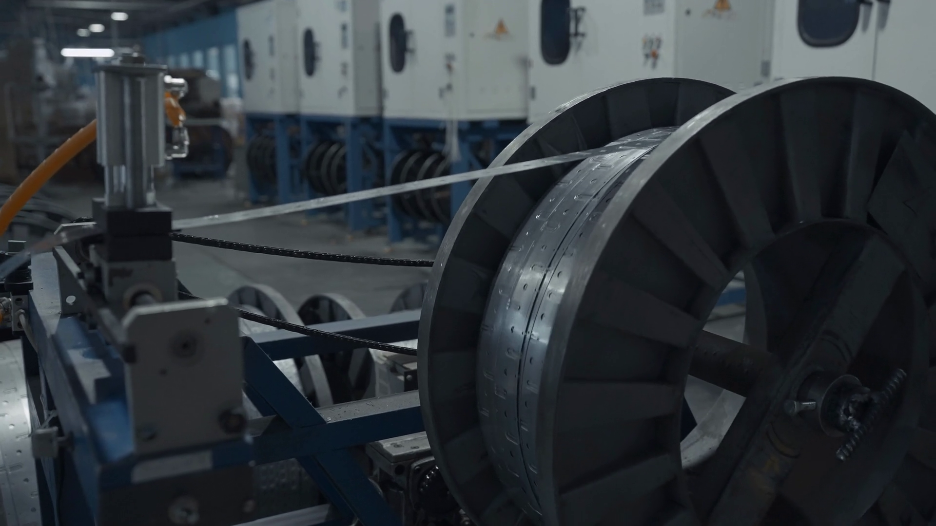 Close Up Of Slowly Rotating Big Bobbin With Stock Footage SBV-348692001 ...