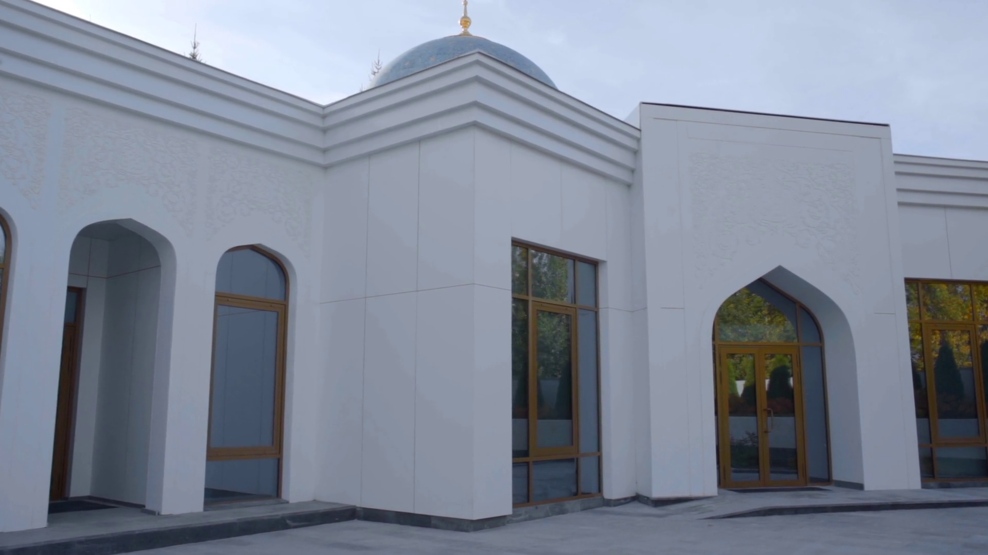 Exterior Of White Mosque Concept Of Religion Stock Footage SBV ...