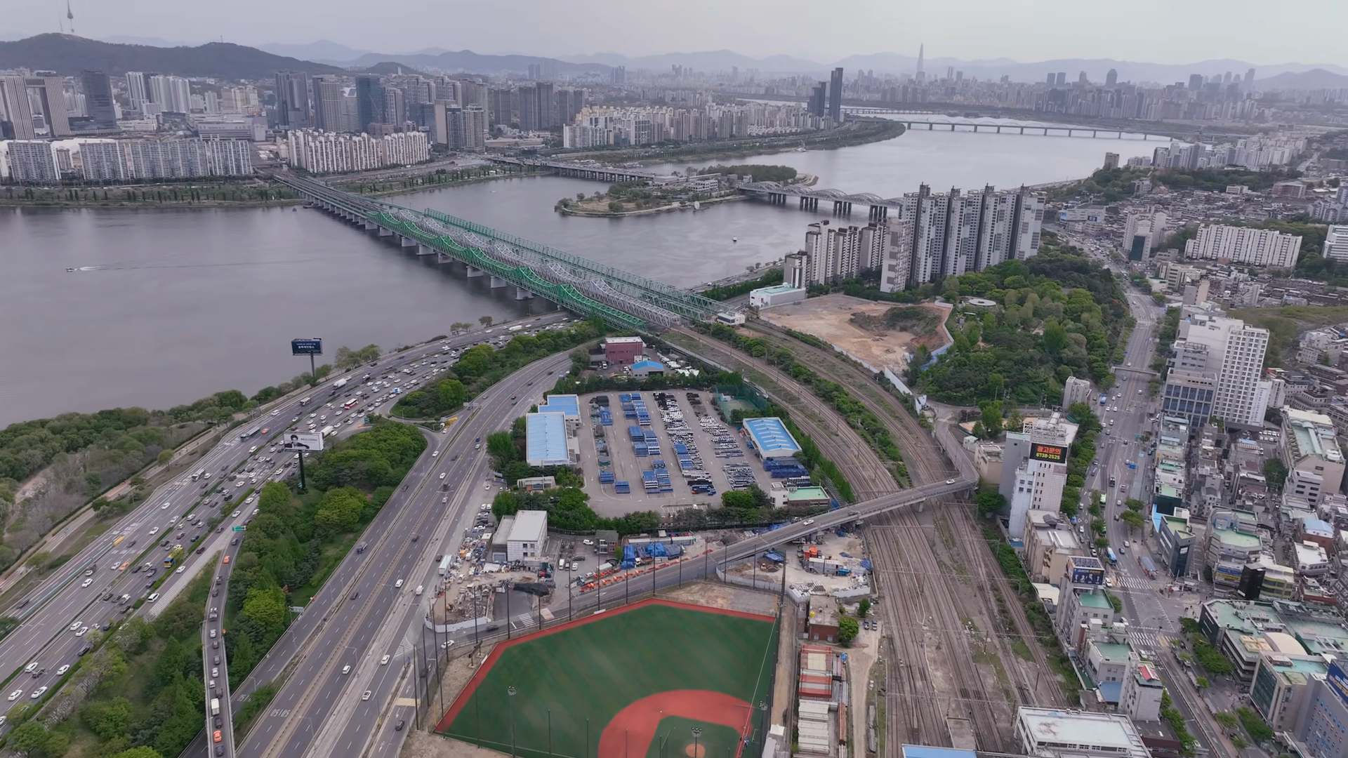 Aerial View Of Singil Station In Seoul South Stock Footage SBV ...