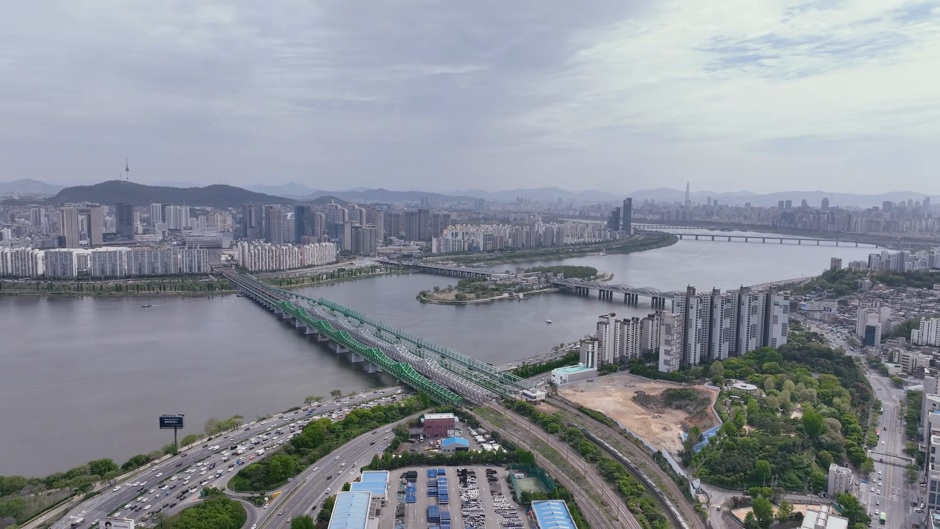 Aerial View Of Singil Station In Seoul South Stock Footage SBV ...