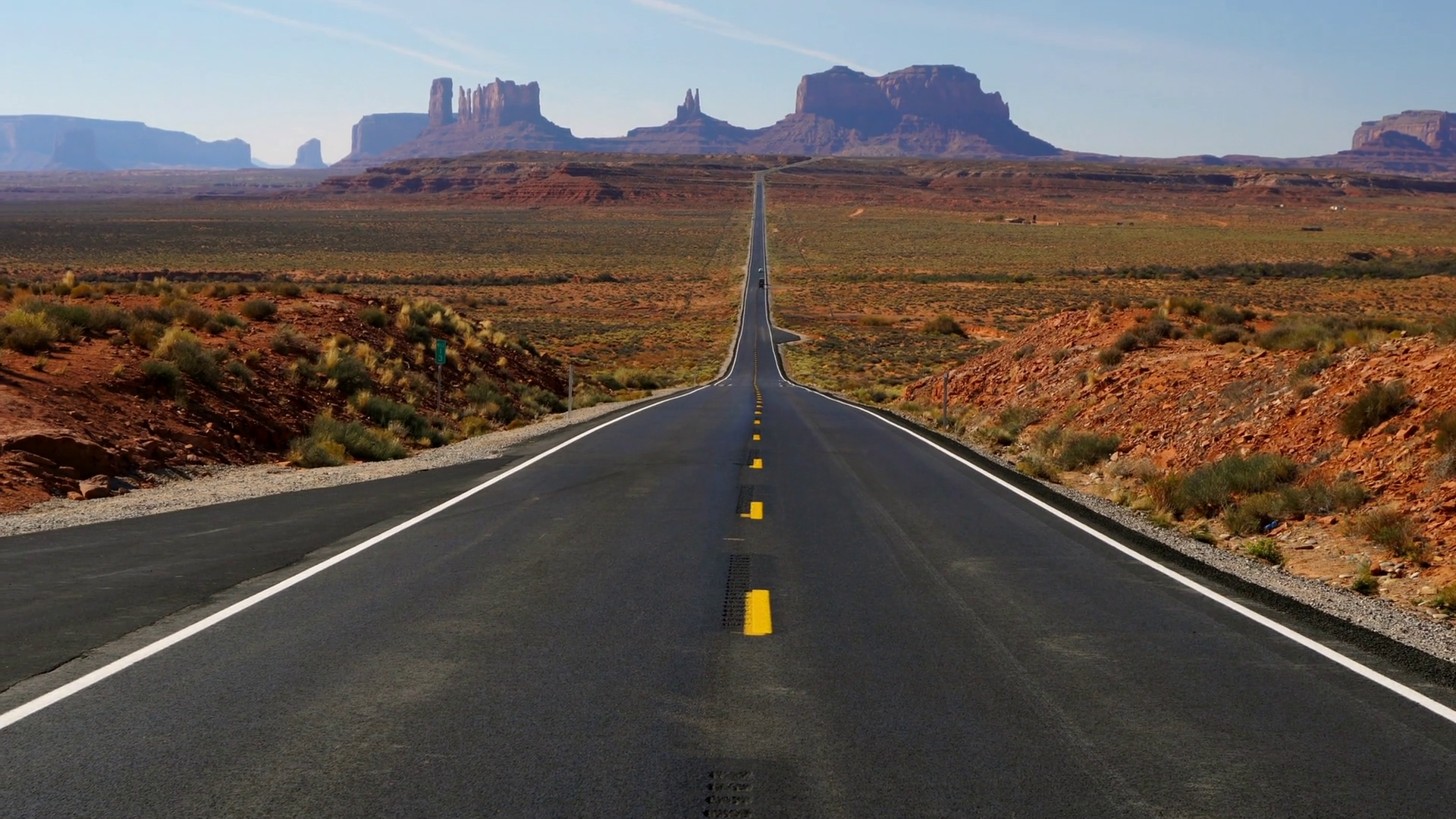 Upwards Pan Of Highway 163 From Forrest Gump Stock Footage SBV ...