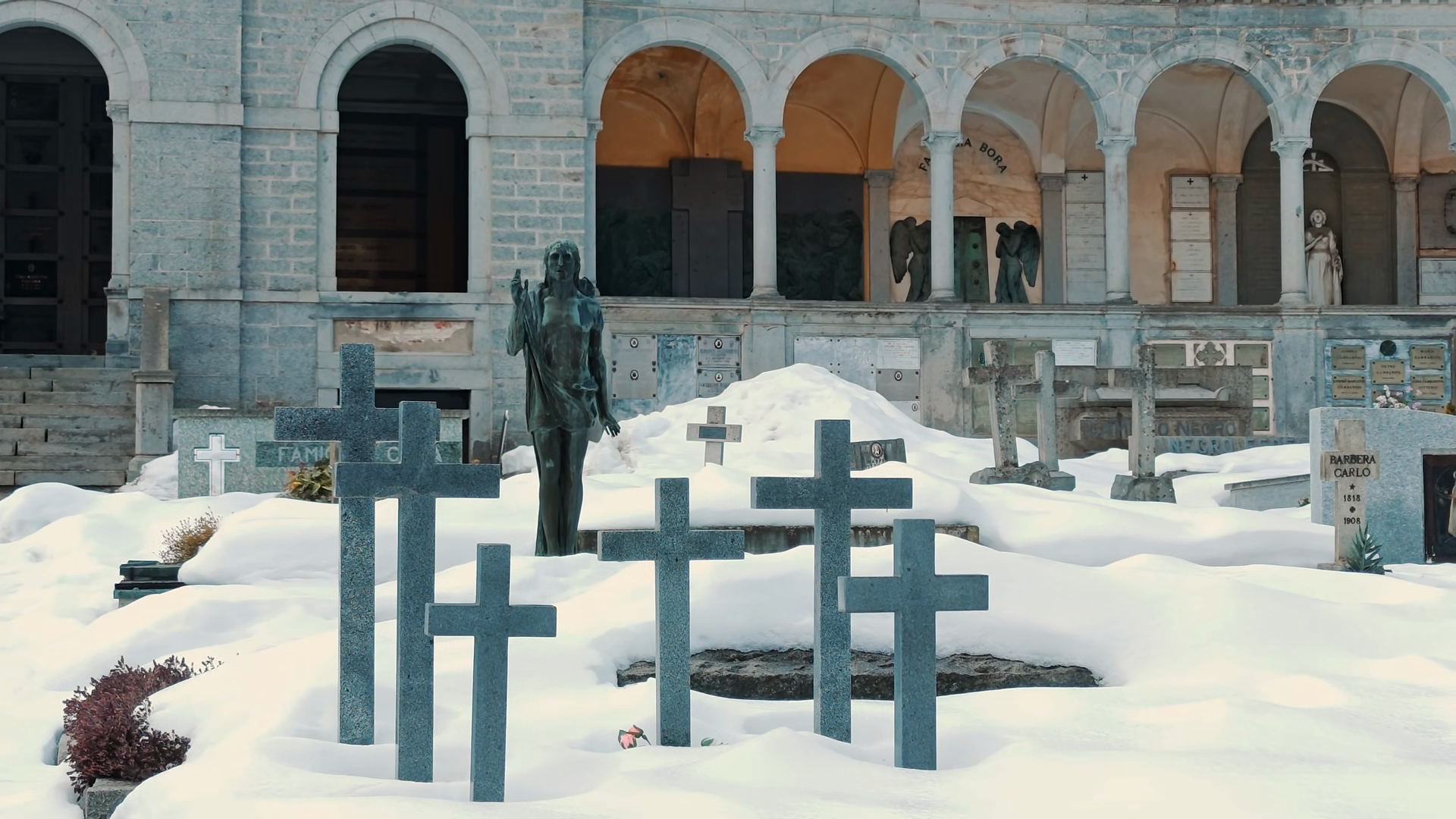 Bronze Statue Metal Crosses Amidst Stock Footage SBV-354036931 ...
