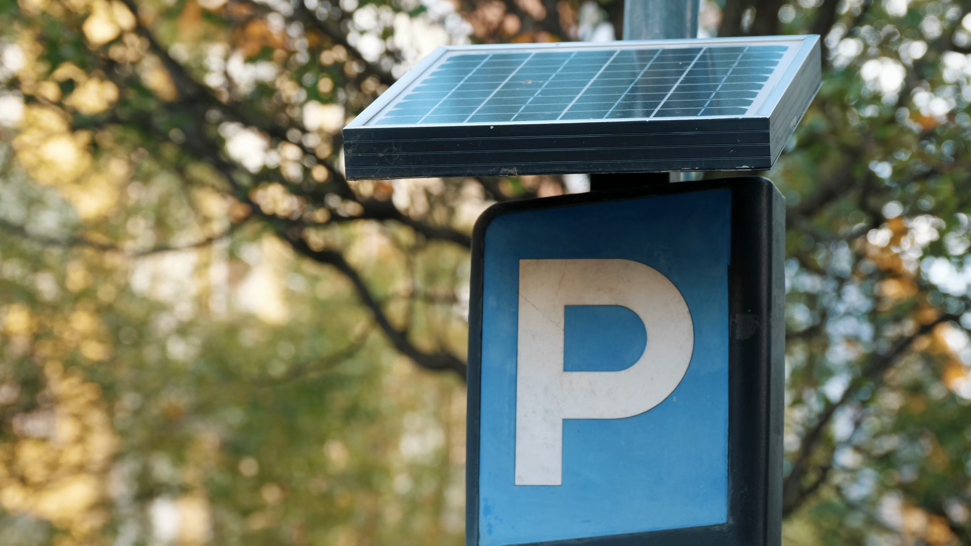 Modern Road Sign Using Photovoltaic Solar Stock Footage SBV-353795816 ...