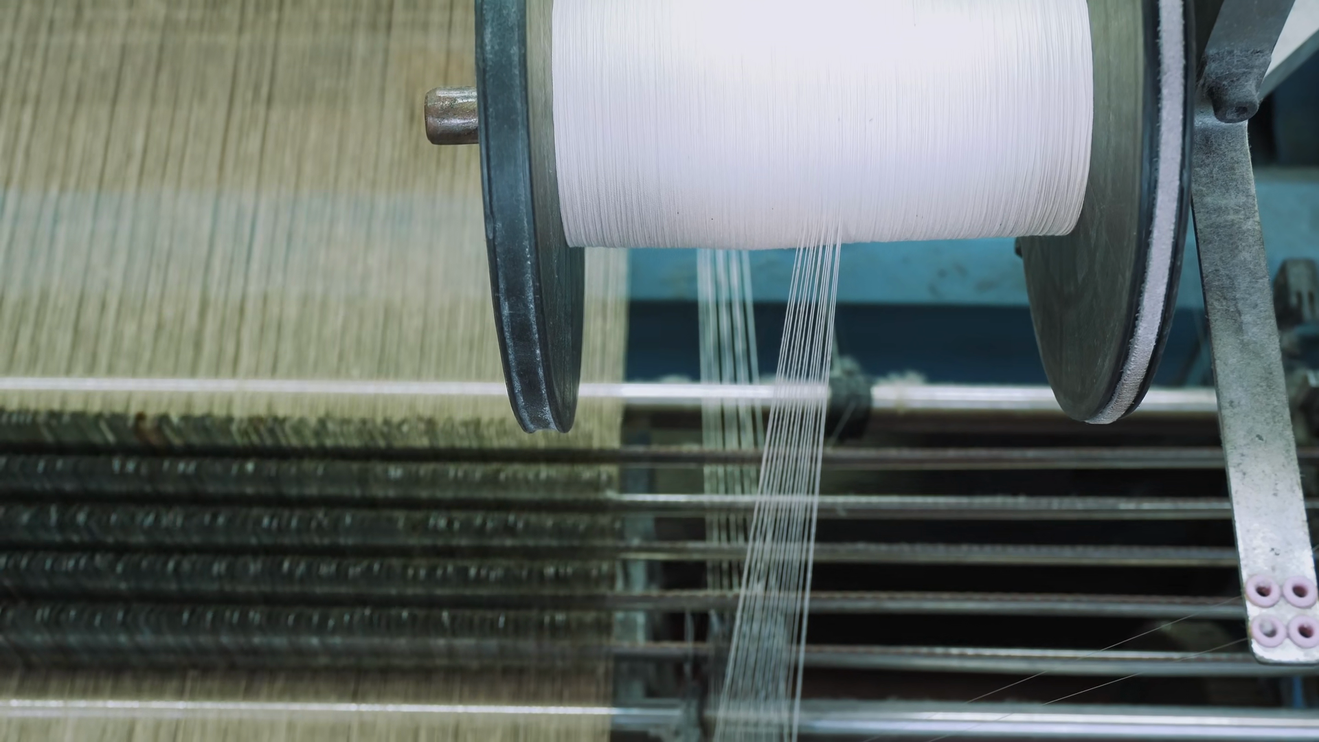 Industrial Thread Bobbin In Weaving Workshop Stock Footage SBV ...