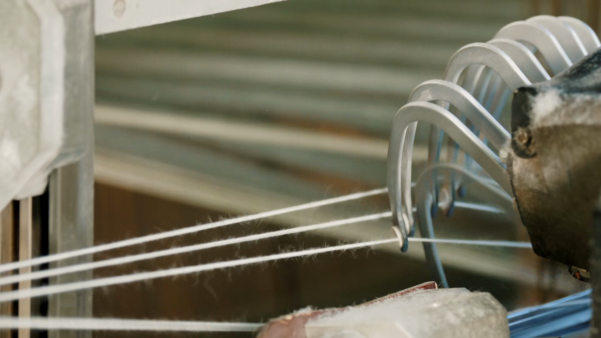 Detail Of Weaving Machine Parts Operating In Stock Footage SBV ...