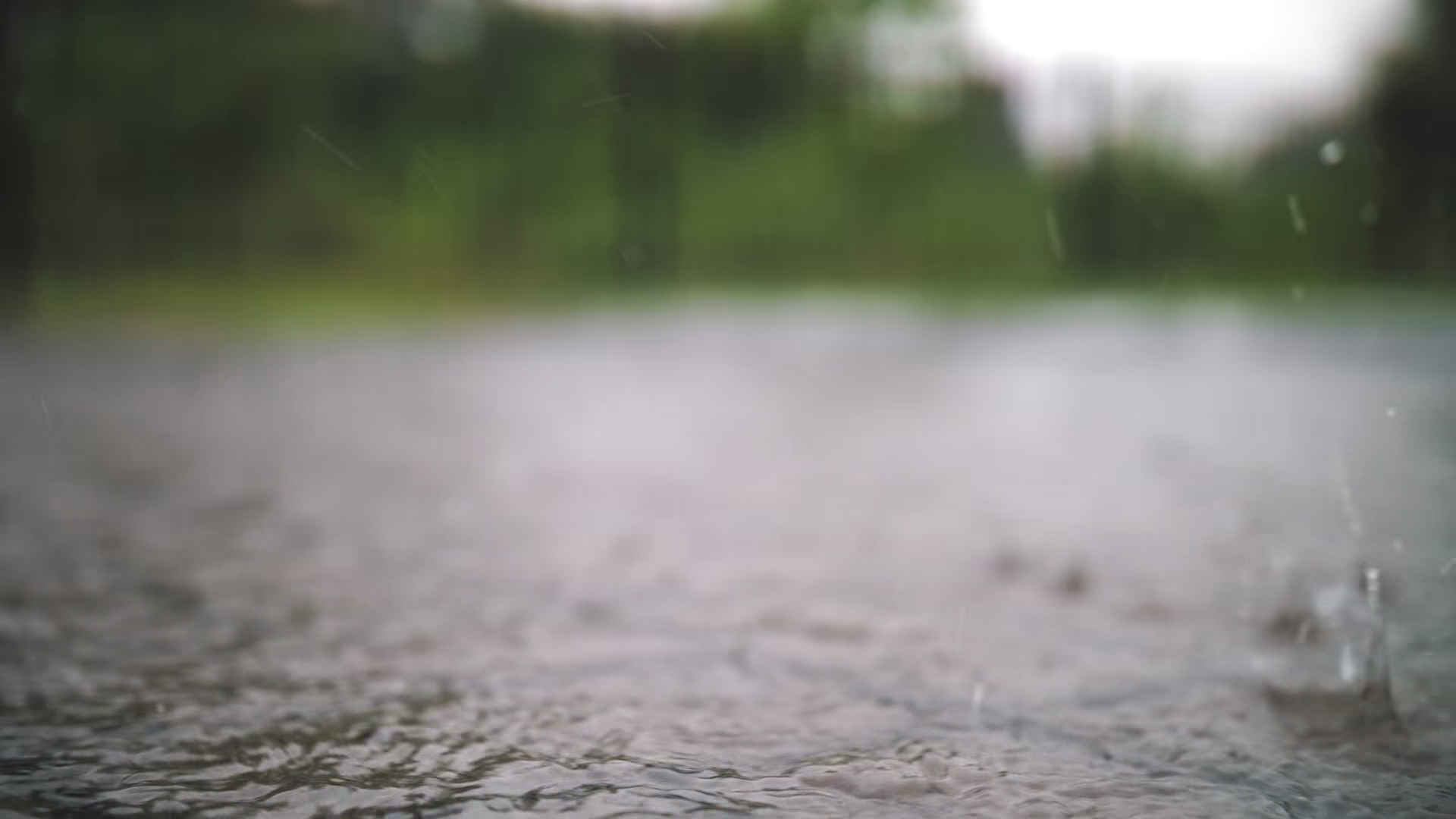 Heavy Rainfall Hitting Wet Surface Causing Stock Footage SBV-353716703 ...