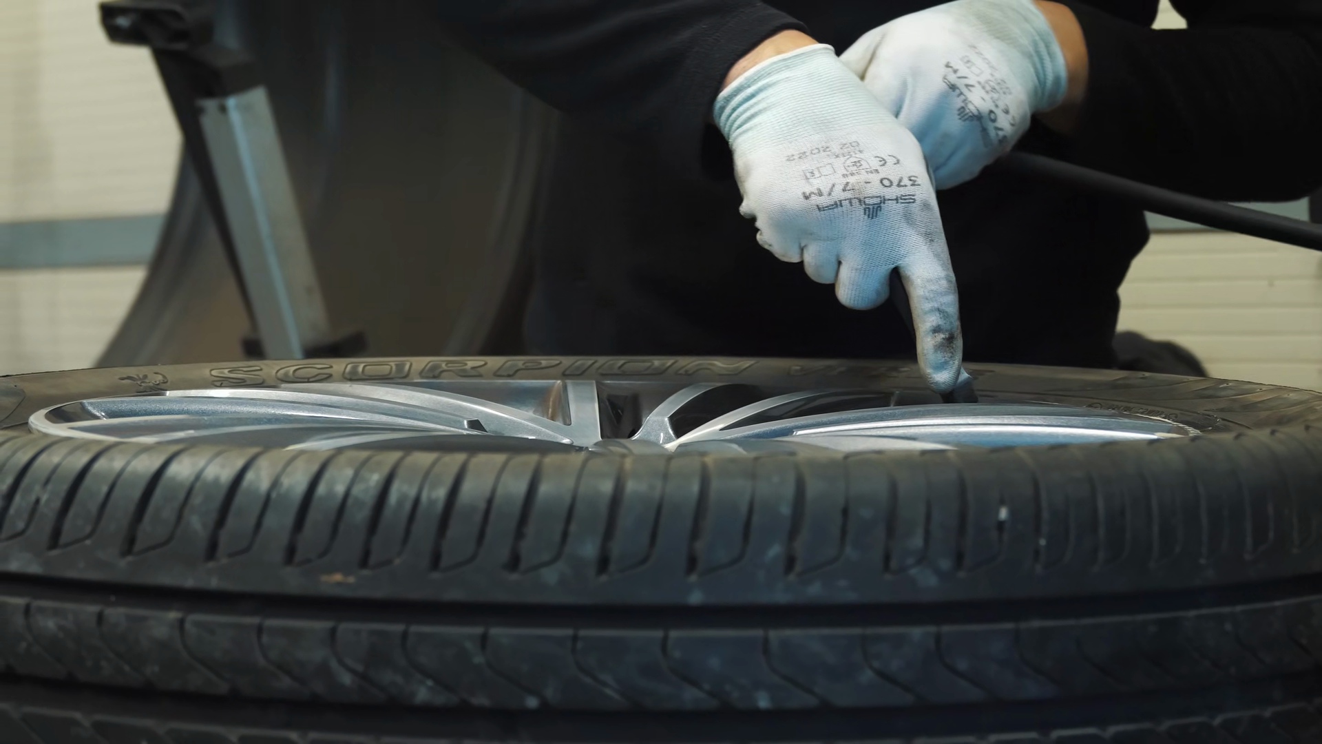 Detailed View Of Wheel Rim Cleaning From Old Stock Footage SBV ...