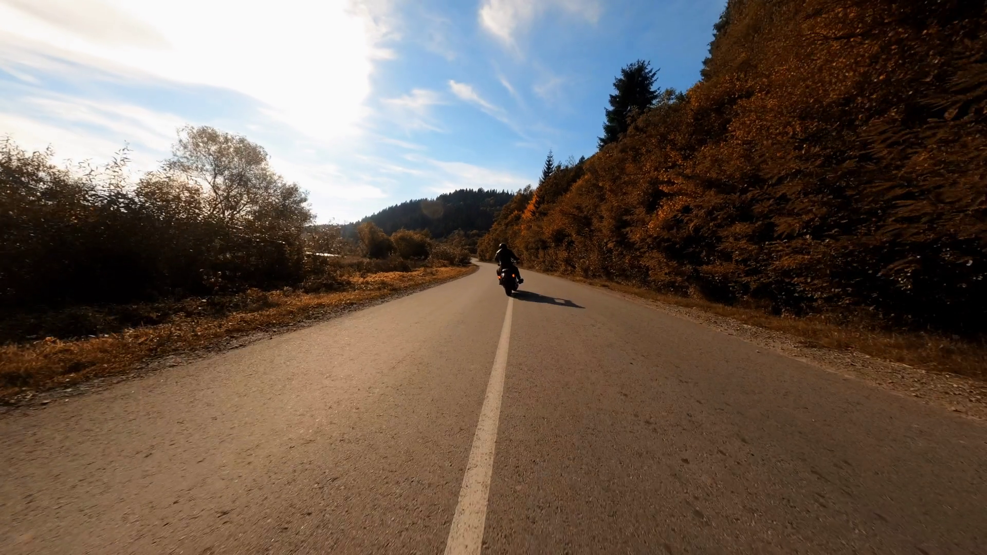 Speed View Of Professional Biker Riding Stock Footage SBV-352222287 ...