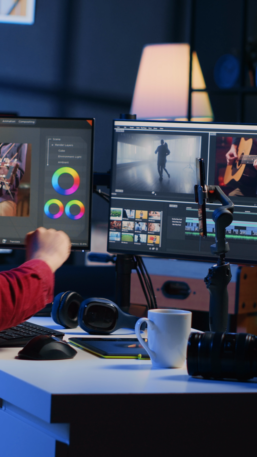 Vertical Video Video Editor Content Creator Stock Footage SBV-353479108 ...