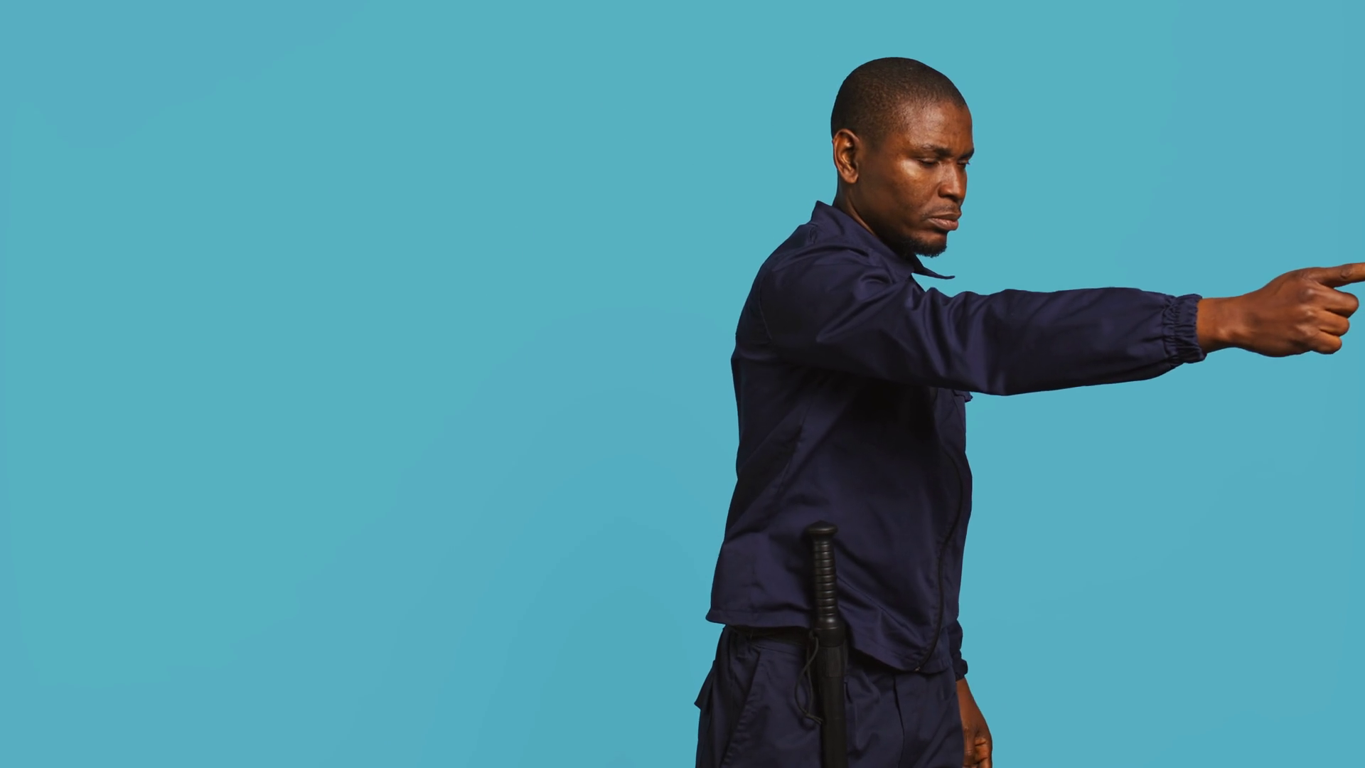 Security Guard Pointing Finger At People To Stock Footage SBV-349099385 ...
