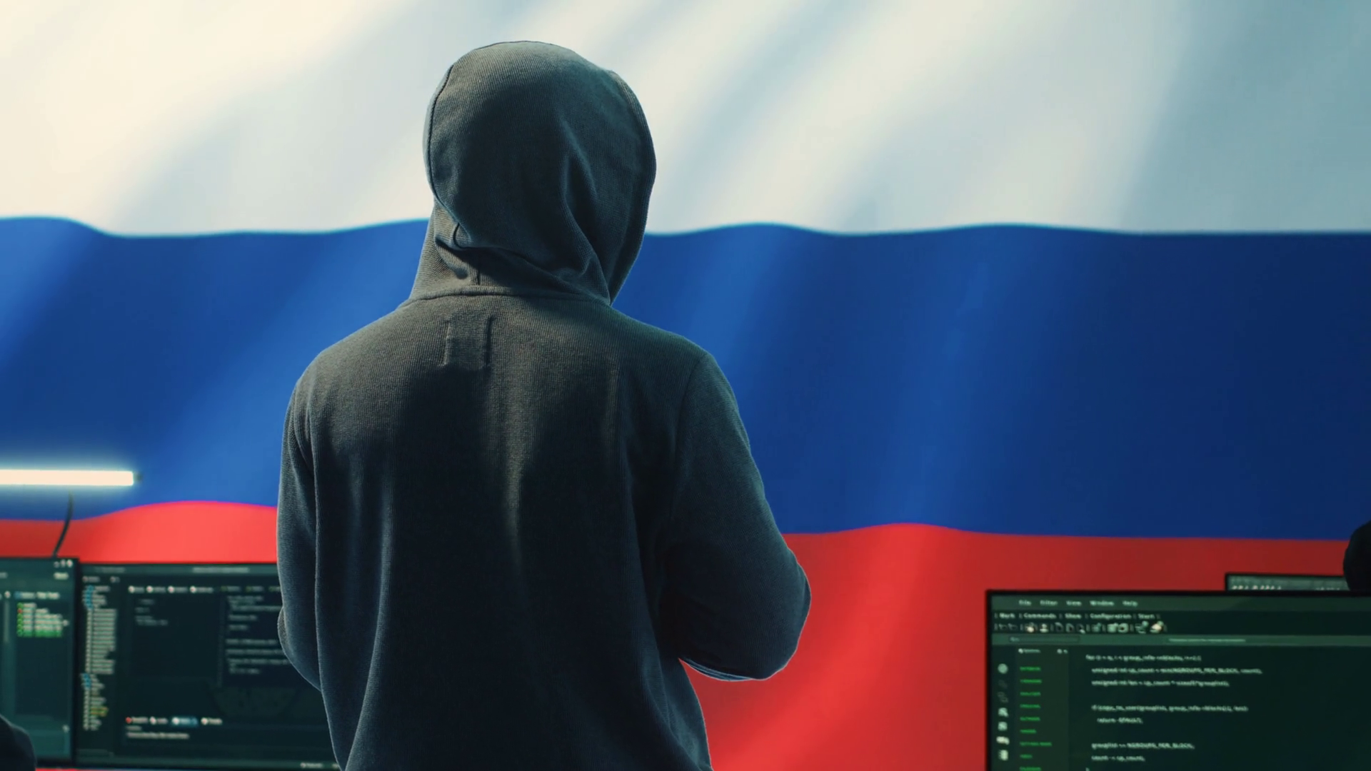 Shady Person Working In Russian Governmental Stock Footage SBV ...