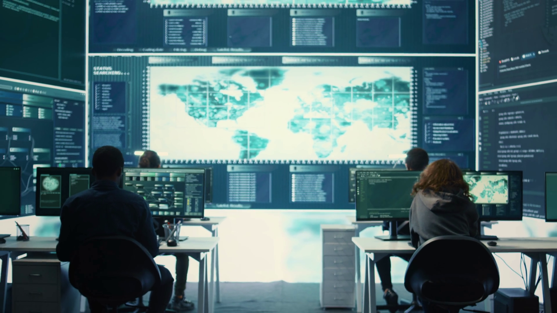 Cyber Intelligence Team Of Experts In Stock Footage SBV-349097409 ...